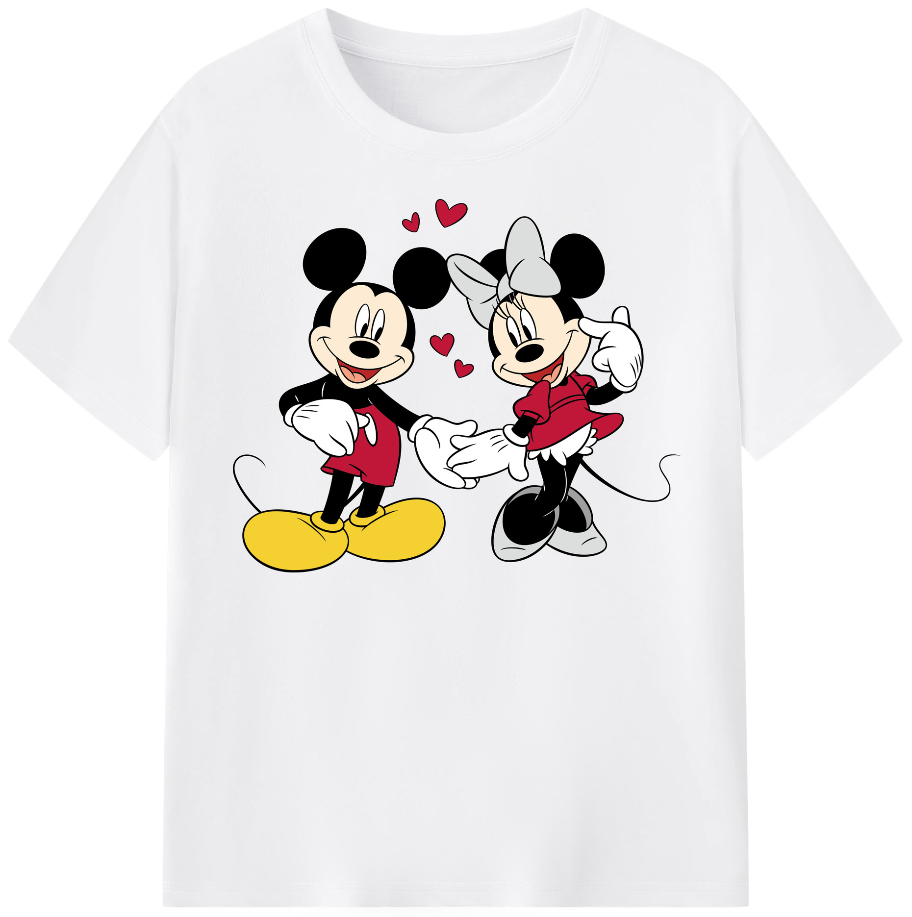 （画像用） ミッキーマウス Mickey Mouse 綿100％半袖Tシャツ（フロントプリント）