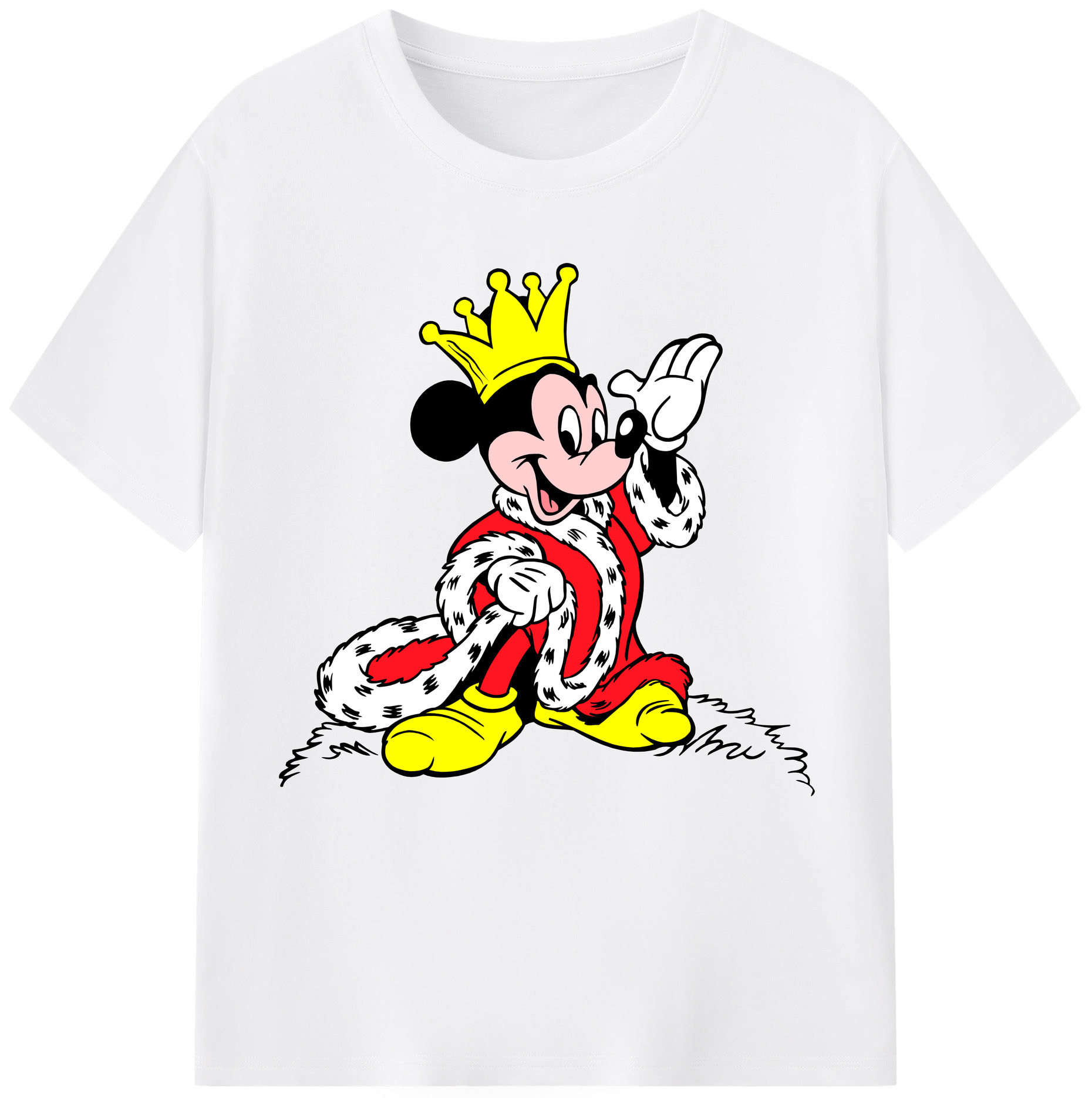 （画像用） ミッキーマウス Mickey Mouse 綿100％半袖Tシャツ（フロントプリント）