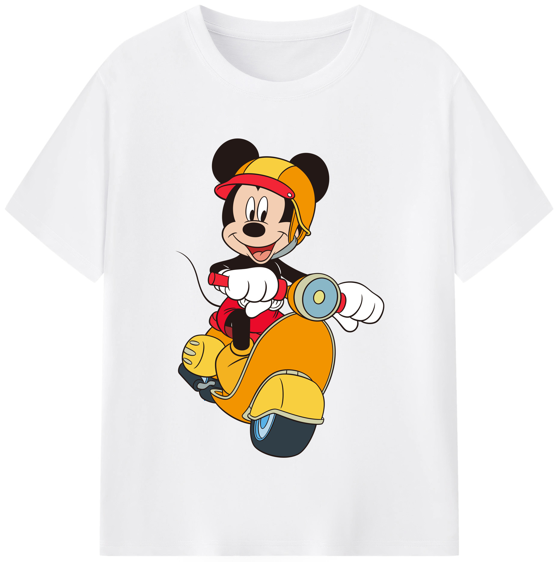 （画像用） ミッキーマウス Mickey Mouse 綿100％半袖Tシャツ（フロントプリント）