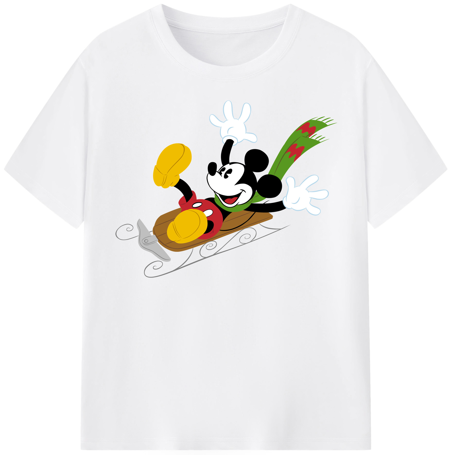 （画像用） ミッキーマウス Mickey Mouse 綿100％半袖Tシャツ（フロントプリント）