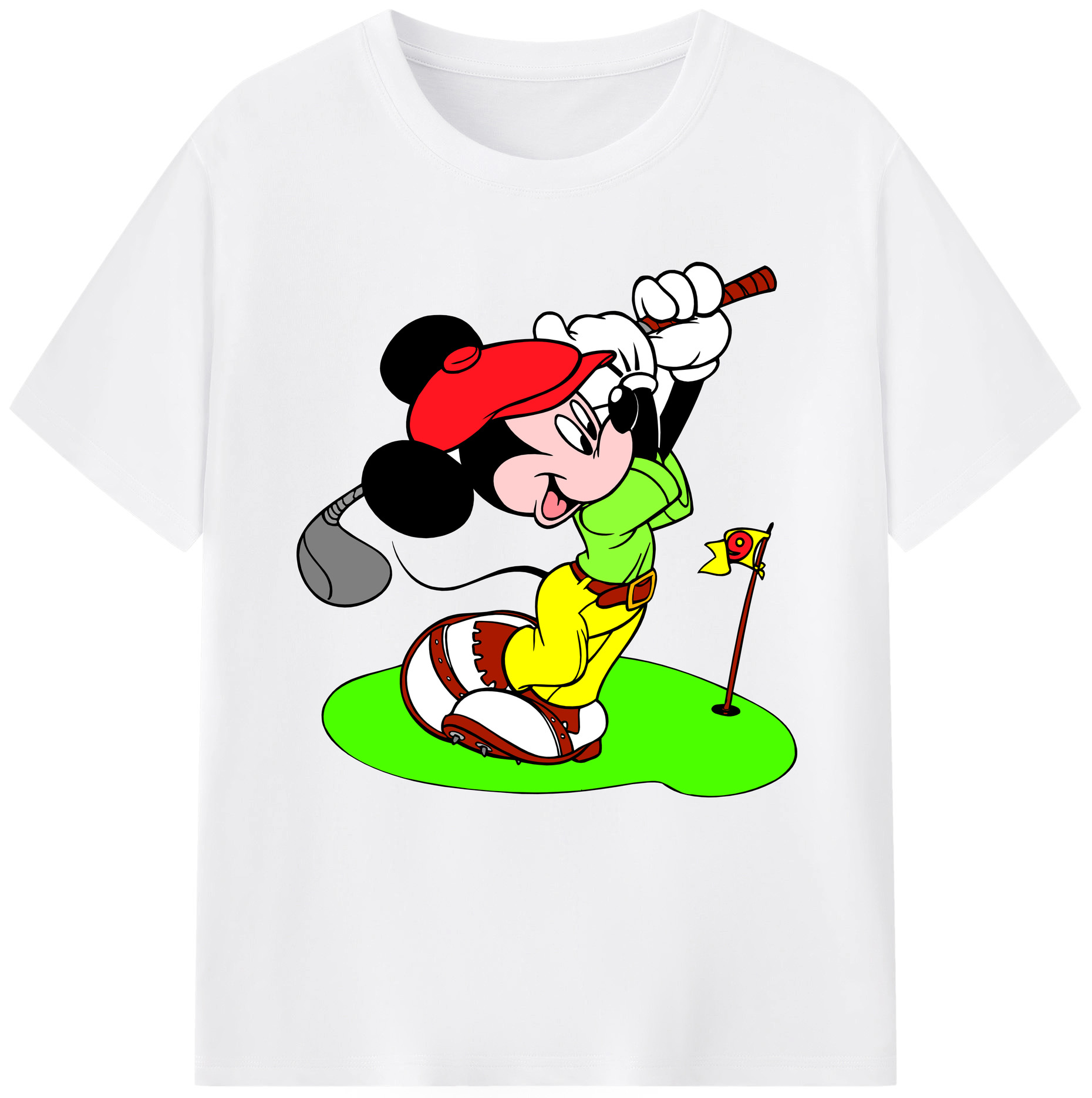 （画像用） ミッキーマウス Mickey Mouse 綿100％半袖Tシャツ（フロントプリント）