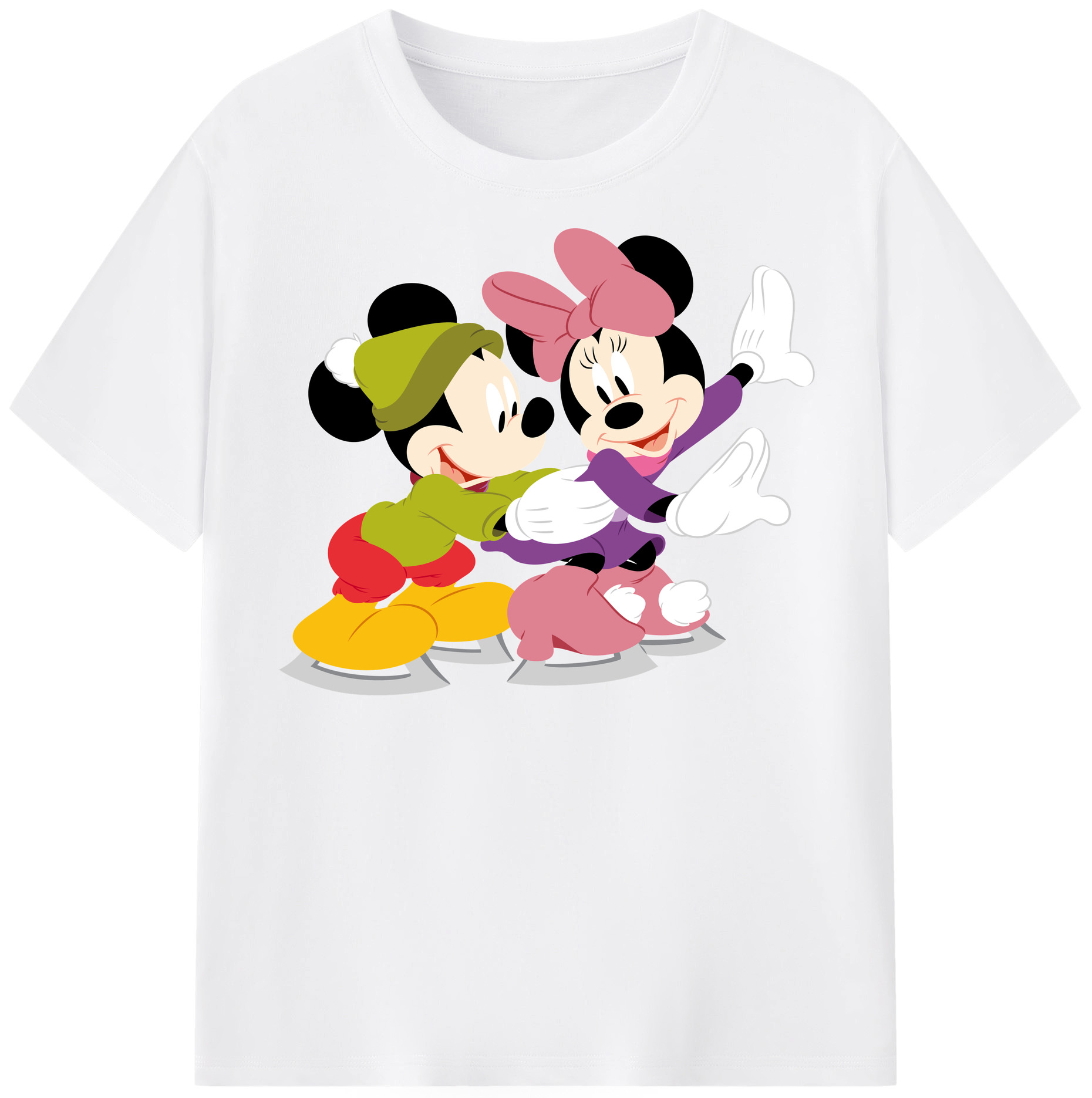 （画像用） ミッキーマウス Mickey Mouse 綿100％半袖Tシャツ（フロントプリント）