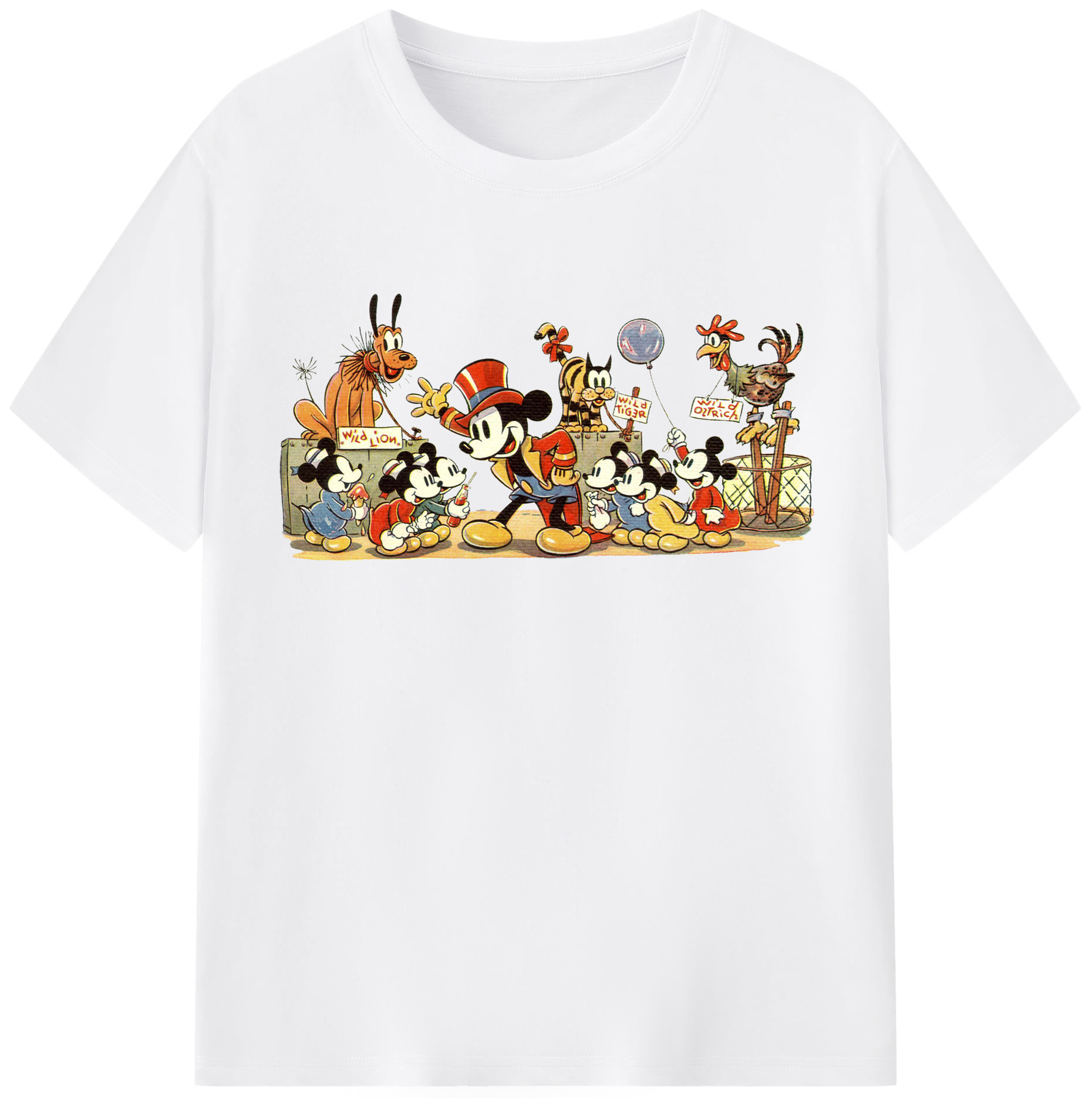 （画像用） ミッキーマウス Mickey Mouse 綿100％半袖Tシャツ（フロントプリント）
