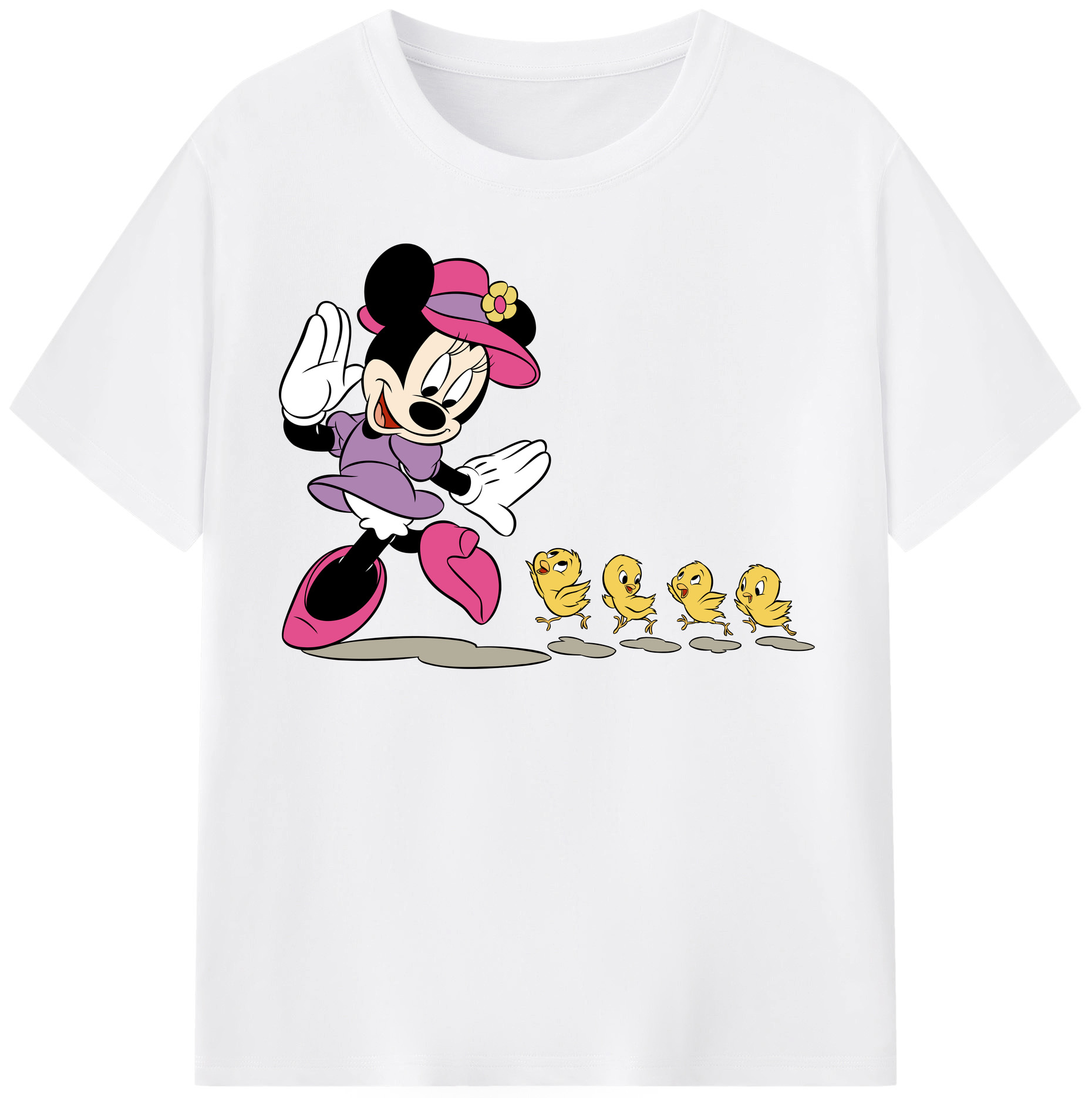 （画像用） ミッキーマウス Mickey Mouse 綿100％半袖Tシャツ（フロントプリント）
