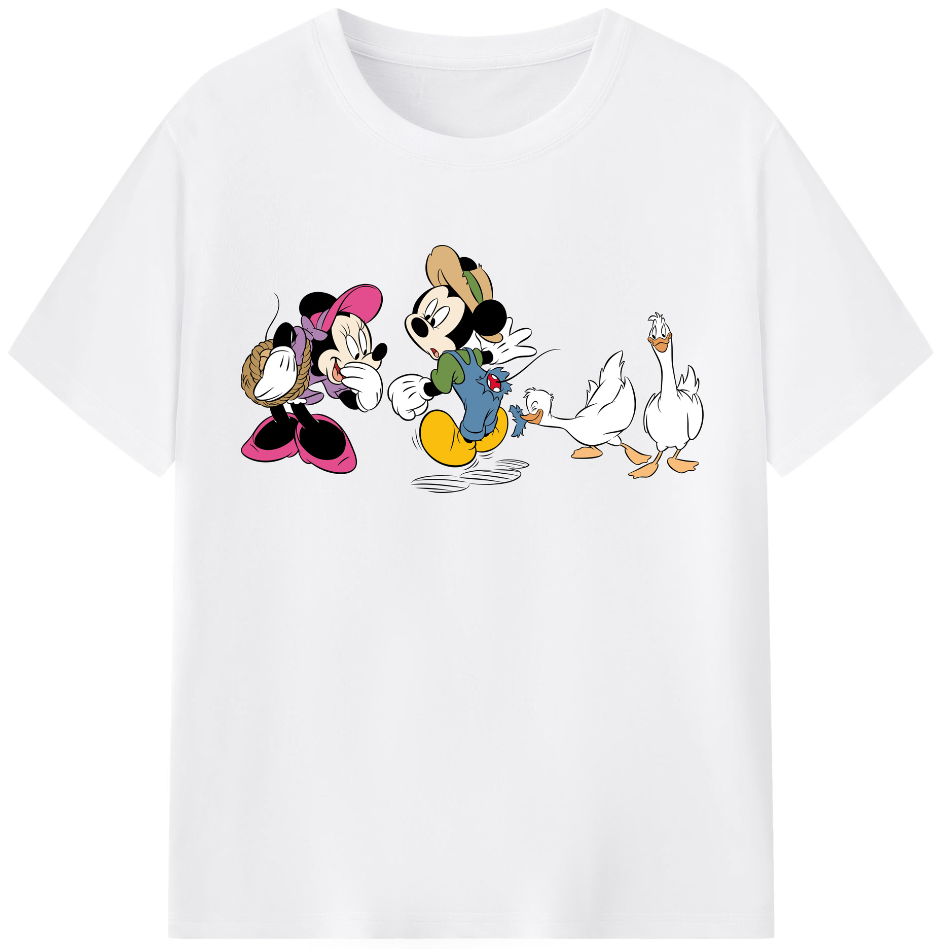（画像用） ミッキーマウス Mickey Mouse 綿100％半袖Tシャツ（フロントプリント）