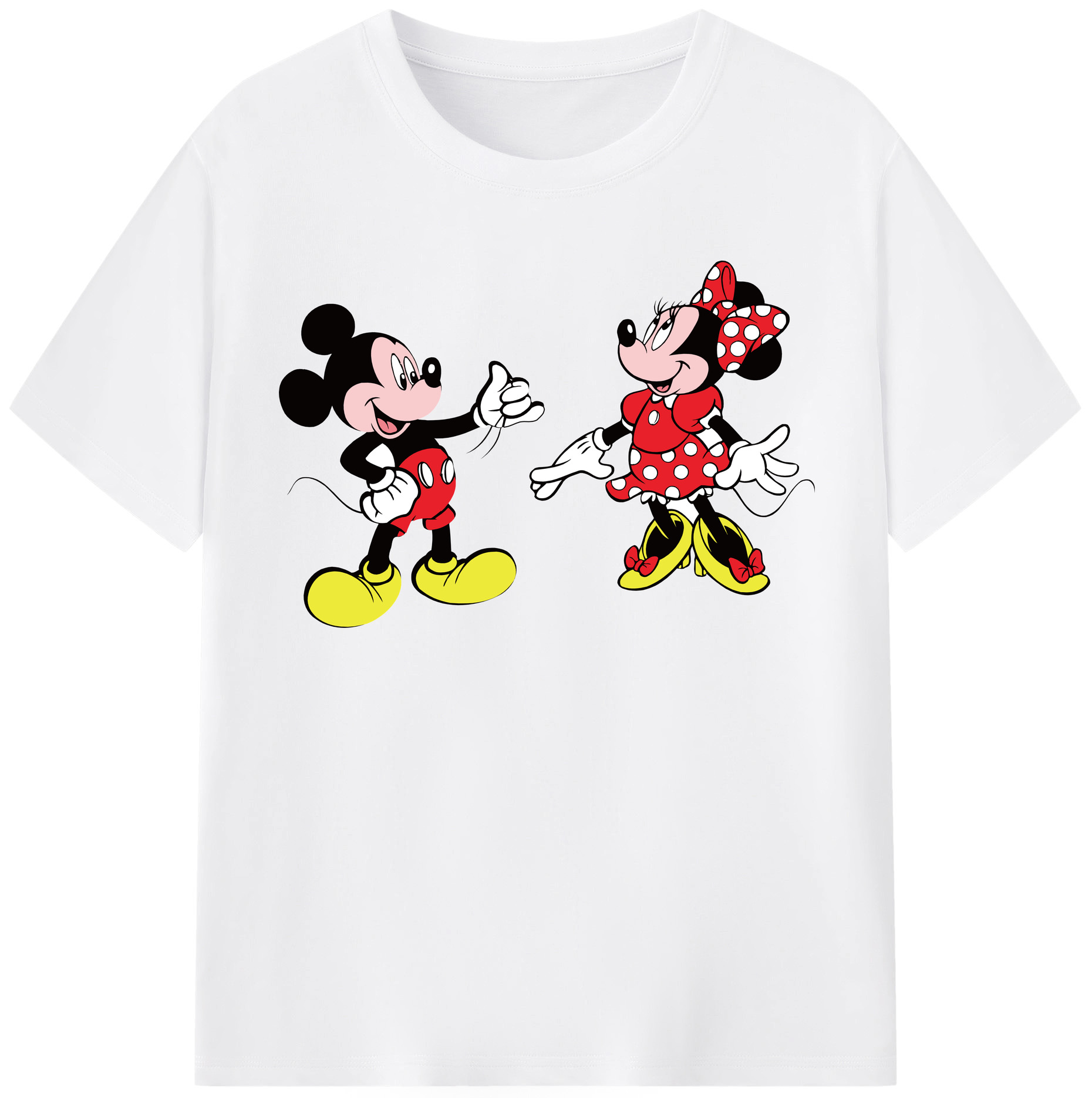（画像用） ミッキーマウス Mickey Mouse 綿100％半袖Tシャツ（フロントプリント）