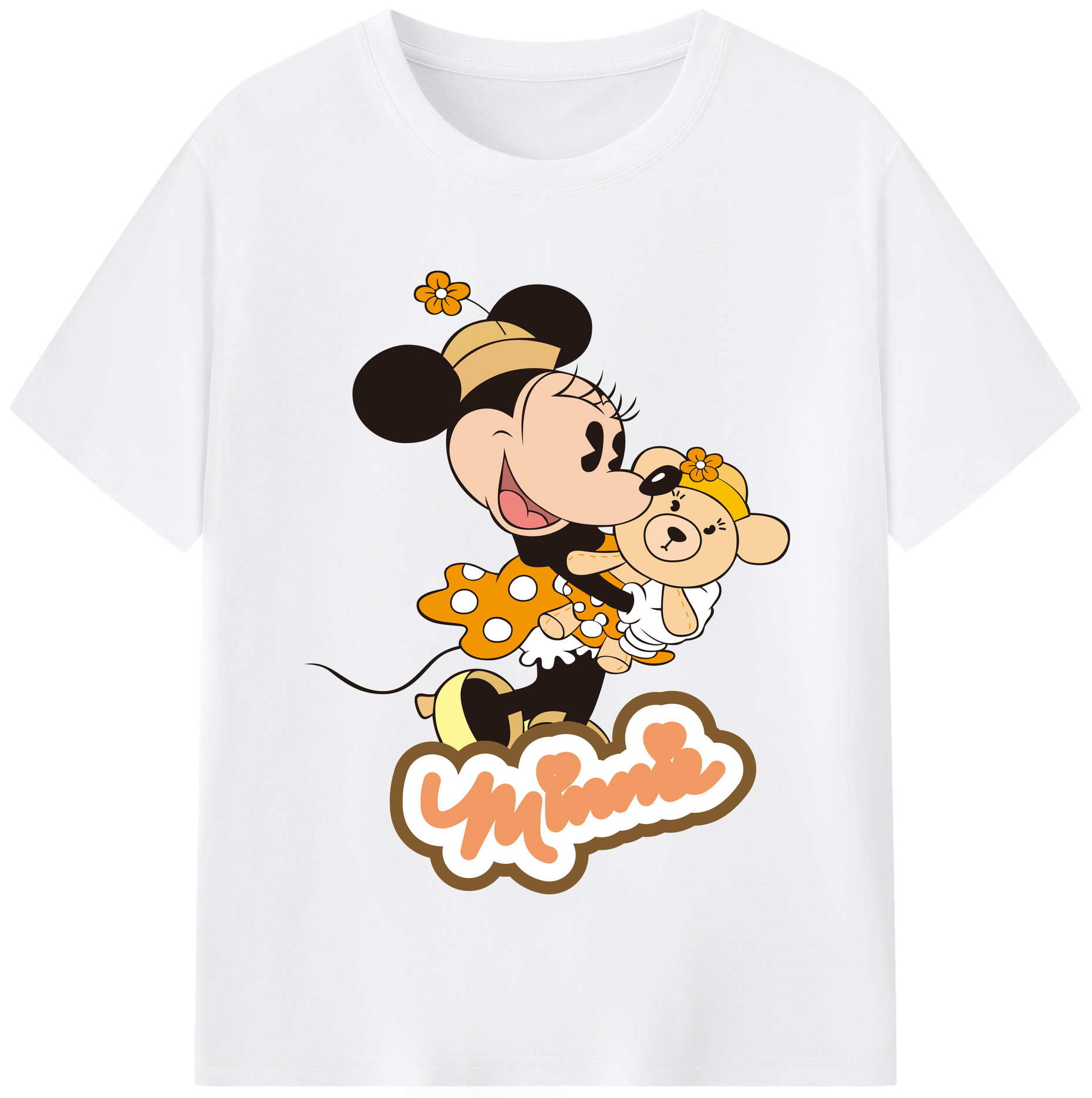 （画像用） ミッキーマウス Mickey Mouse 綿100％半袖Tシャツ（フロントプリント）