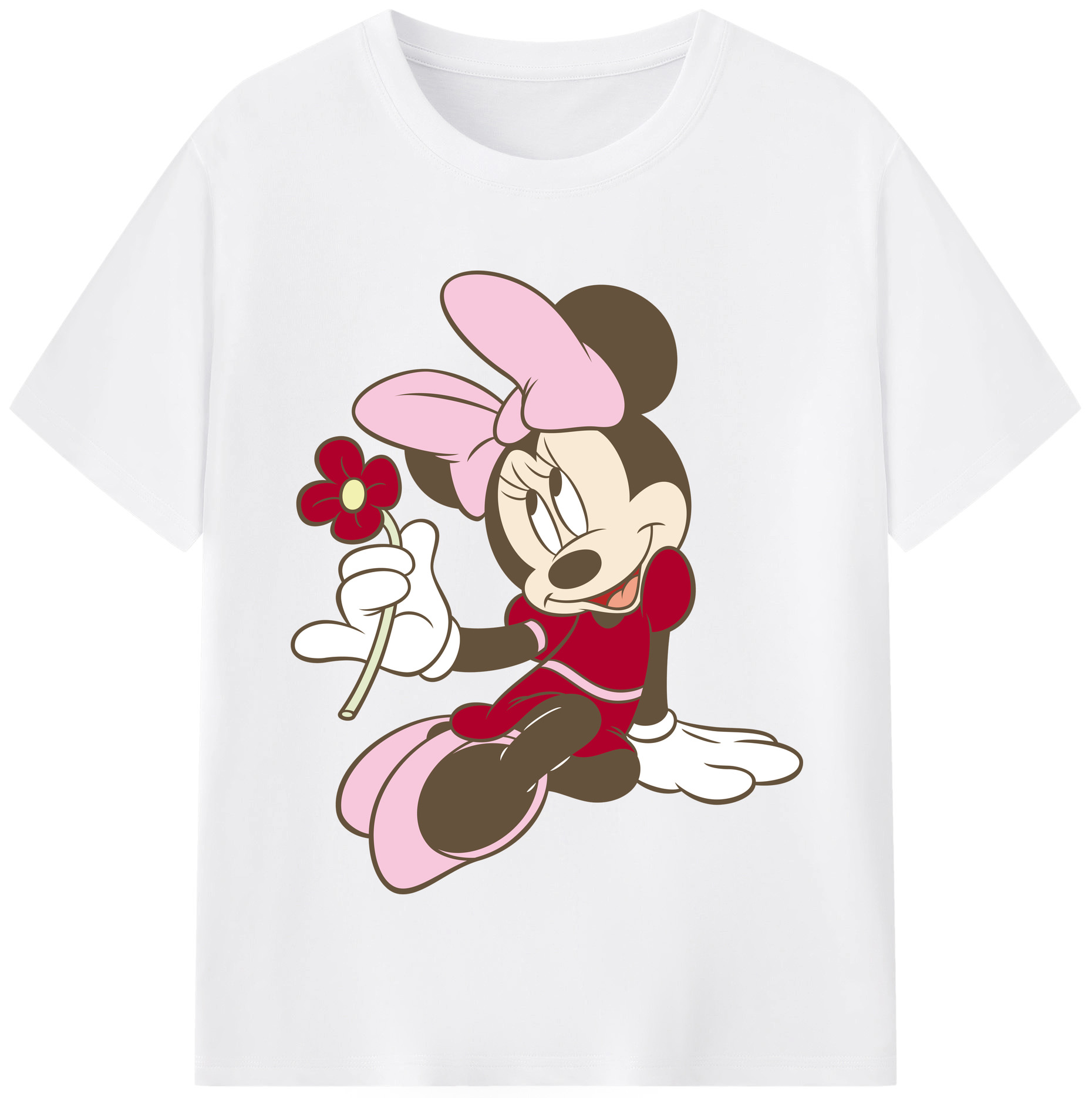 （画像用） ミッキーマウス Mickey Mouse 綿100％半袖Tシャツ（フロントプリント）