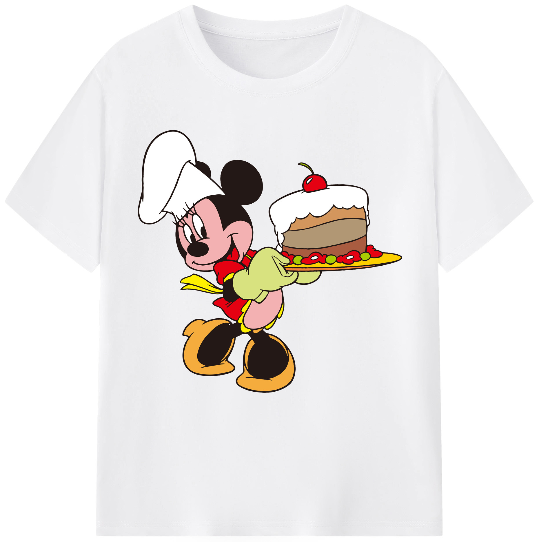 （画像用） ミッキーマウス Mickey Mouse 綿100％半袖Tシャツ（フロントプリント）