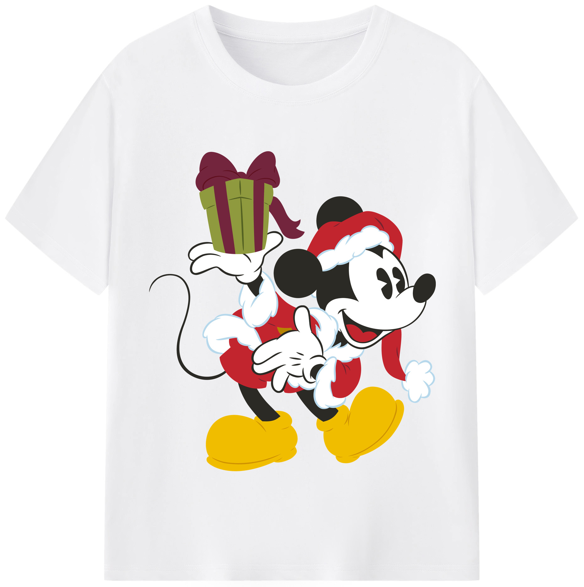 （画像用） ミッキーマウス Mickey Mouse 綿100％半袖Tシャツ（フロントプリント）