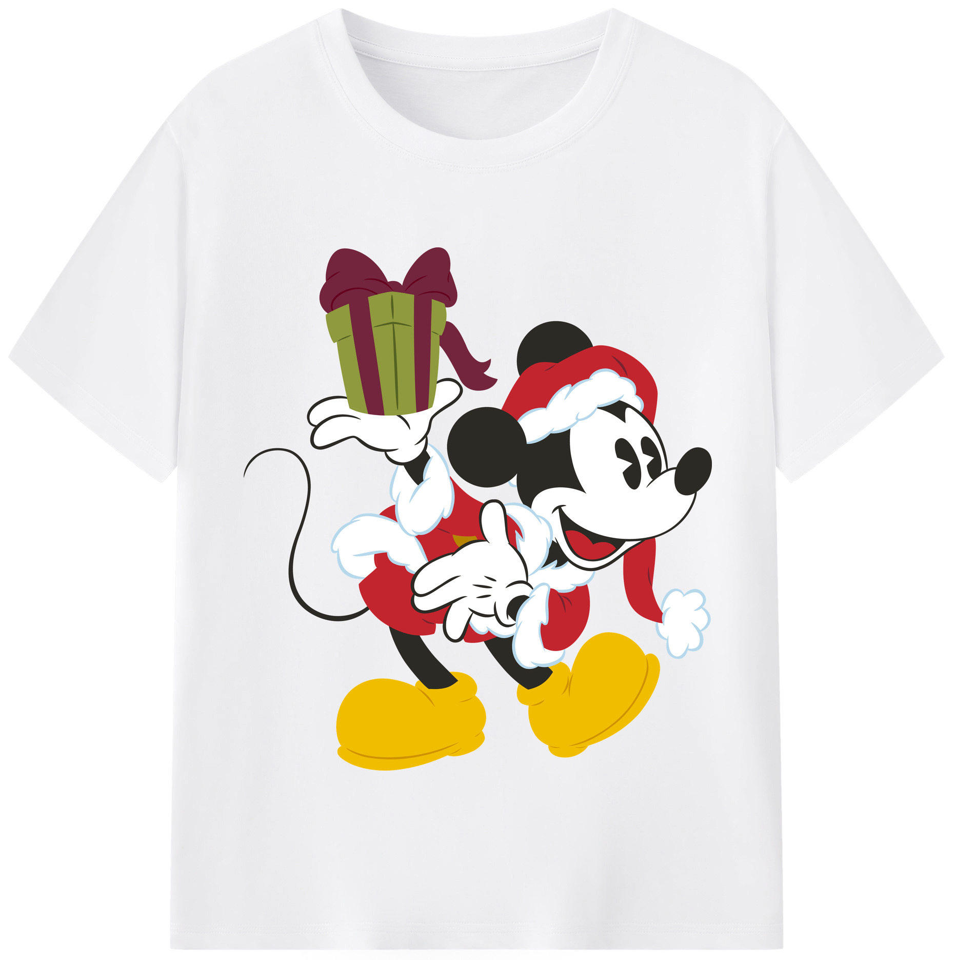 （画像用） ミッキーマウス Mickey Mouse 綿100％半袖Tシャツ（フロントプリント）