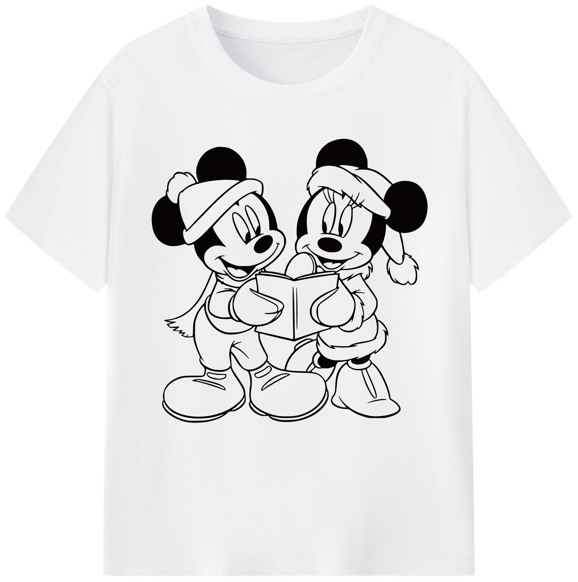 （画像用） ミッキーマウス Mickey Mouse 綿100％半袖Tシャツ（フロントプリント）