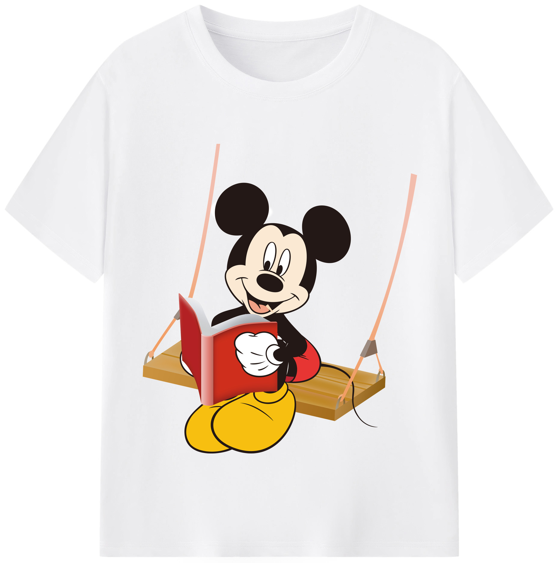 （画像用） ミッキーマウス Mickey Mouse 綿100％半袖Tシャツ（フロントプリント）