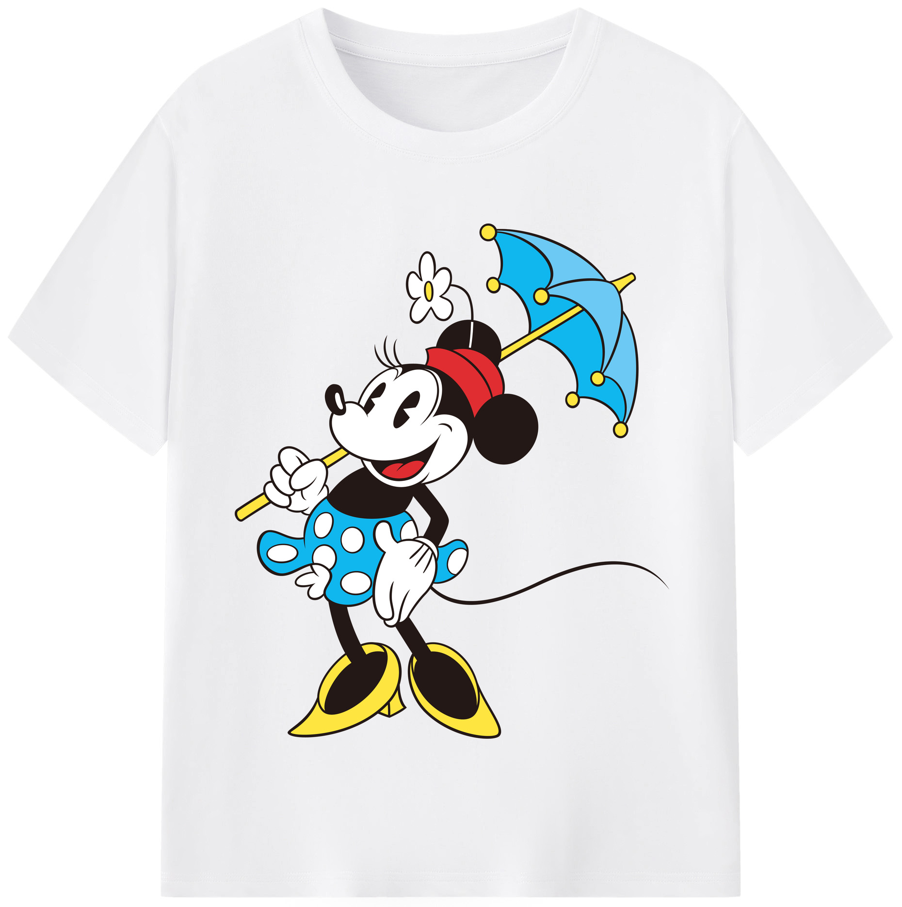 （画像用） ミッキーマウス Mickey Mouse 綿100％半袖Tシャツ（フロントプリント）