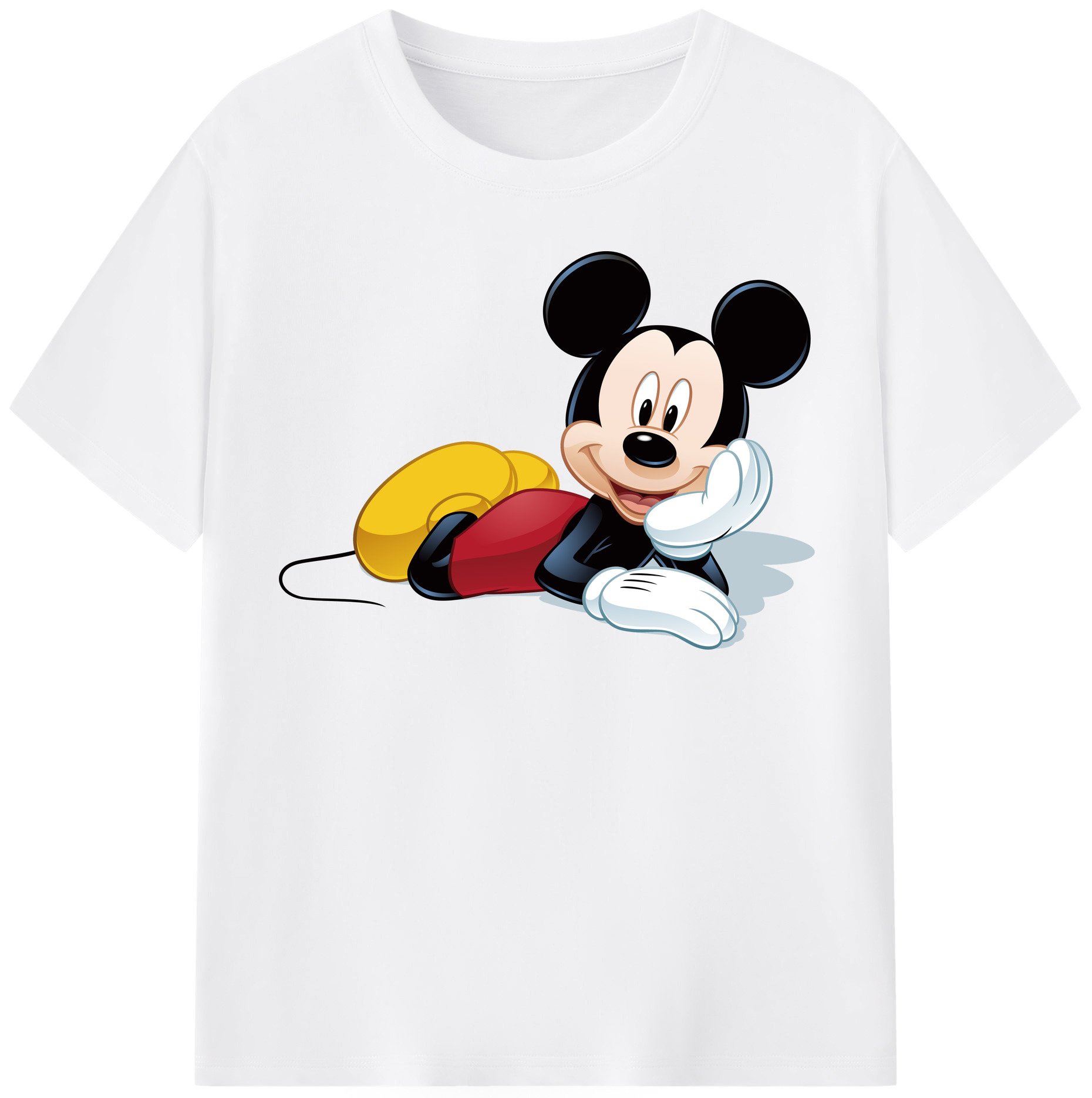 （画像用） ミッキーマウス Mickey Mouse 綿100％半袖Tシャツ（フロントプリント）