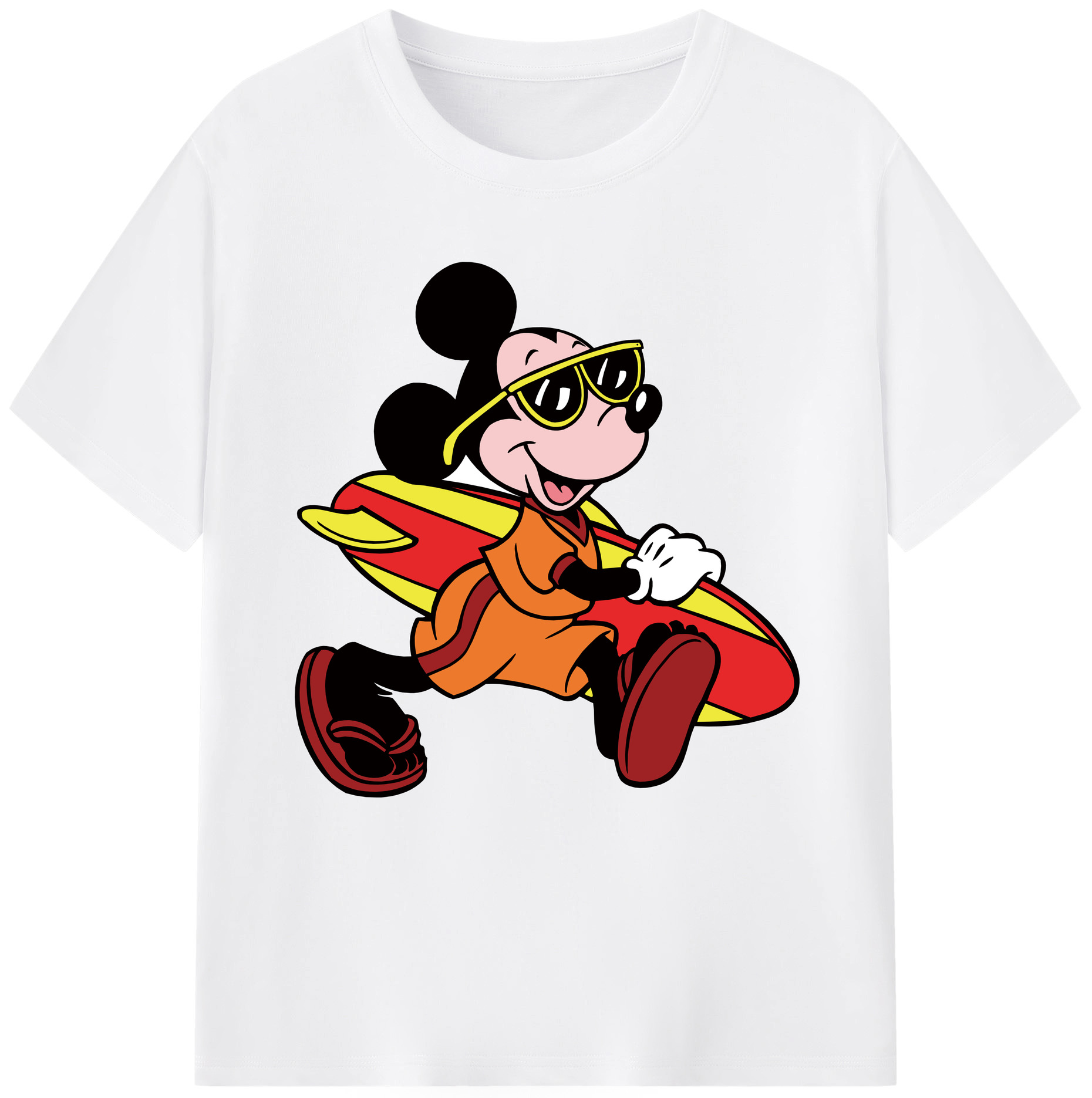 （画像用） ミッキーマウス Mickey Mouse 綿100％半袖Tシャツ（フロントプリント）