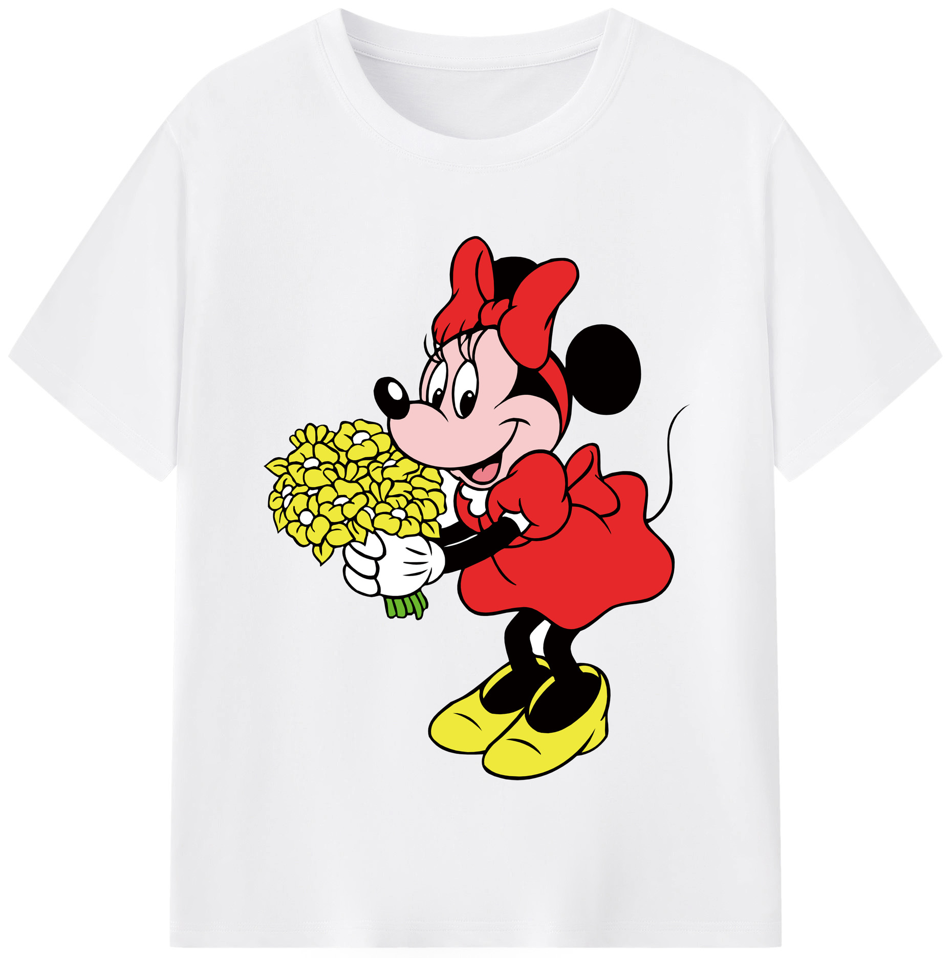 （画像用） ミッキーマウス Mickey Mouse 綿100％半袖Tシャツ（フロントプリント）