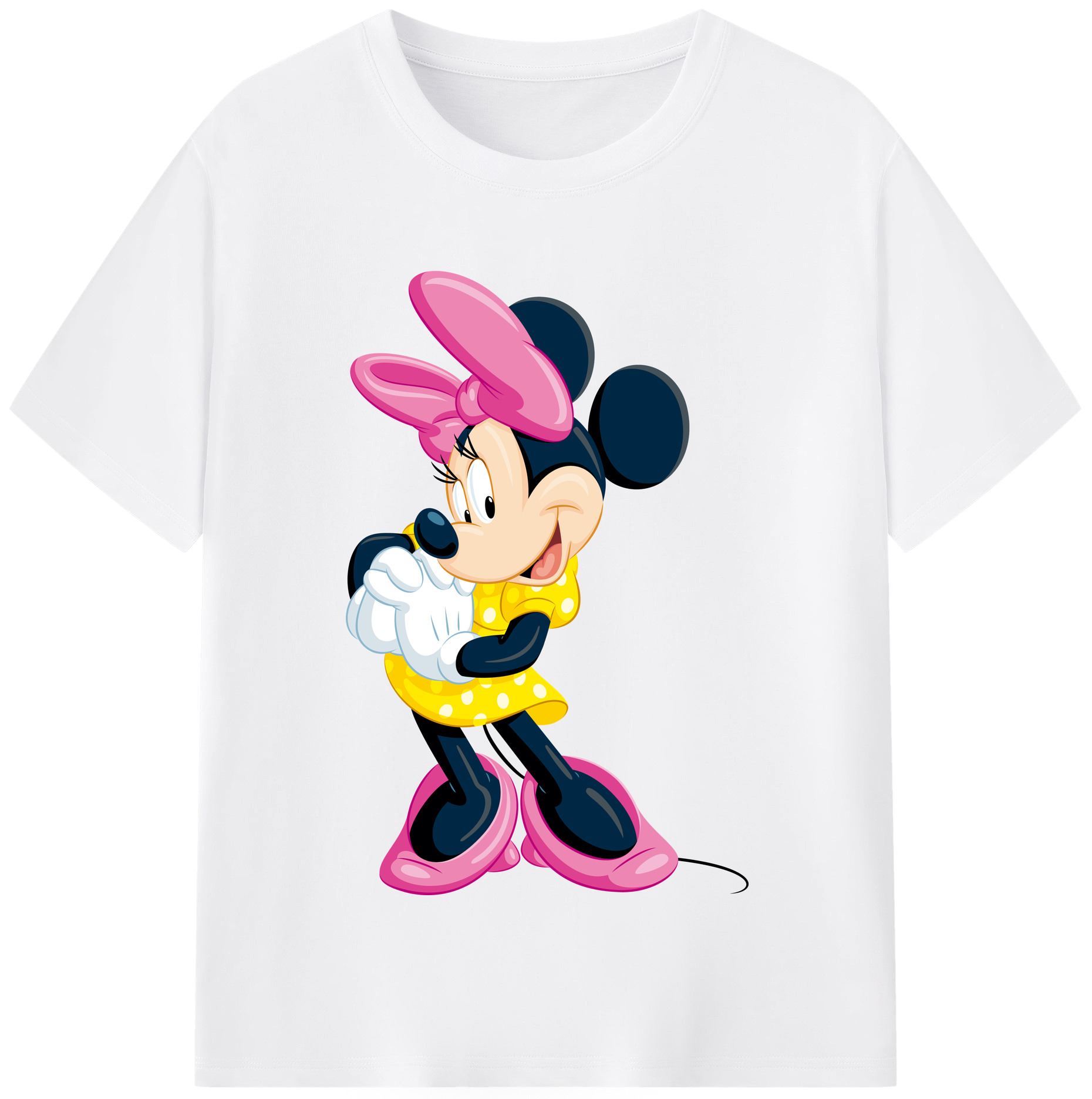 （画像用） ミッキーマウス Mickey Mouse 綿100％半袖Tシャツ（フロントプリント）