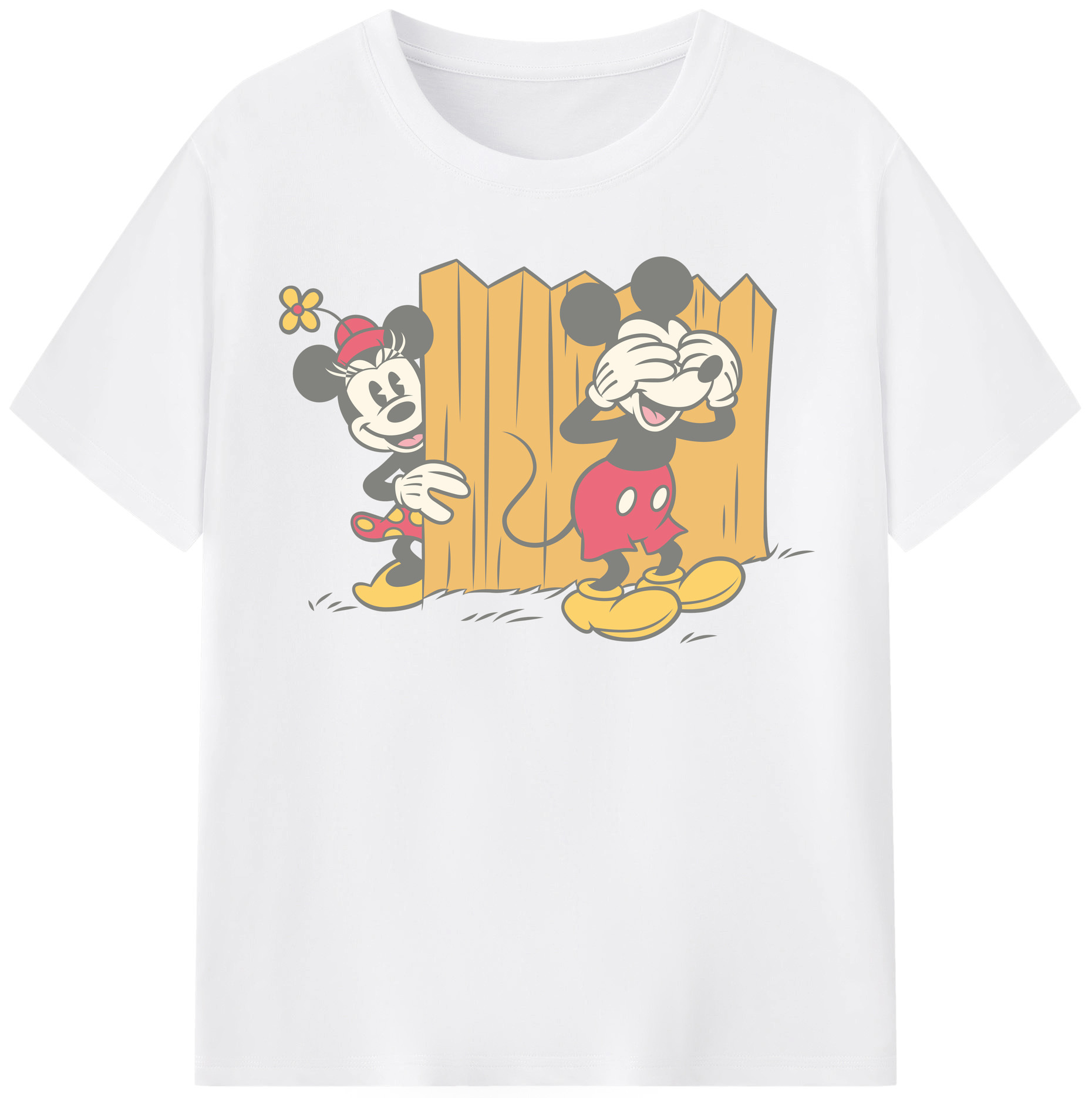 （画像用） ミッキーマウス Mickey Mouse 綿100％半袖Tシャツ（フロントプリント）