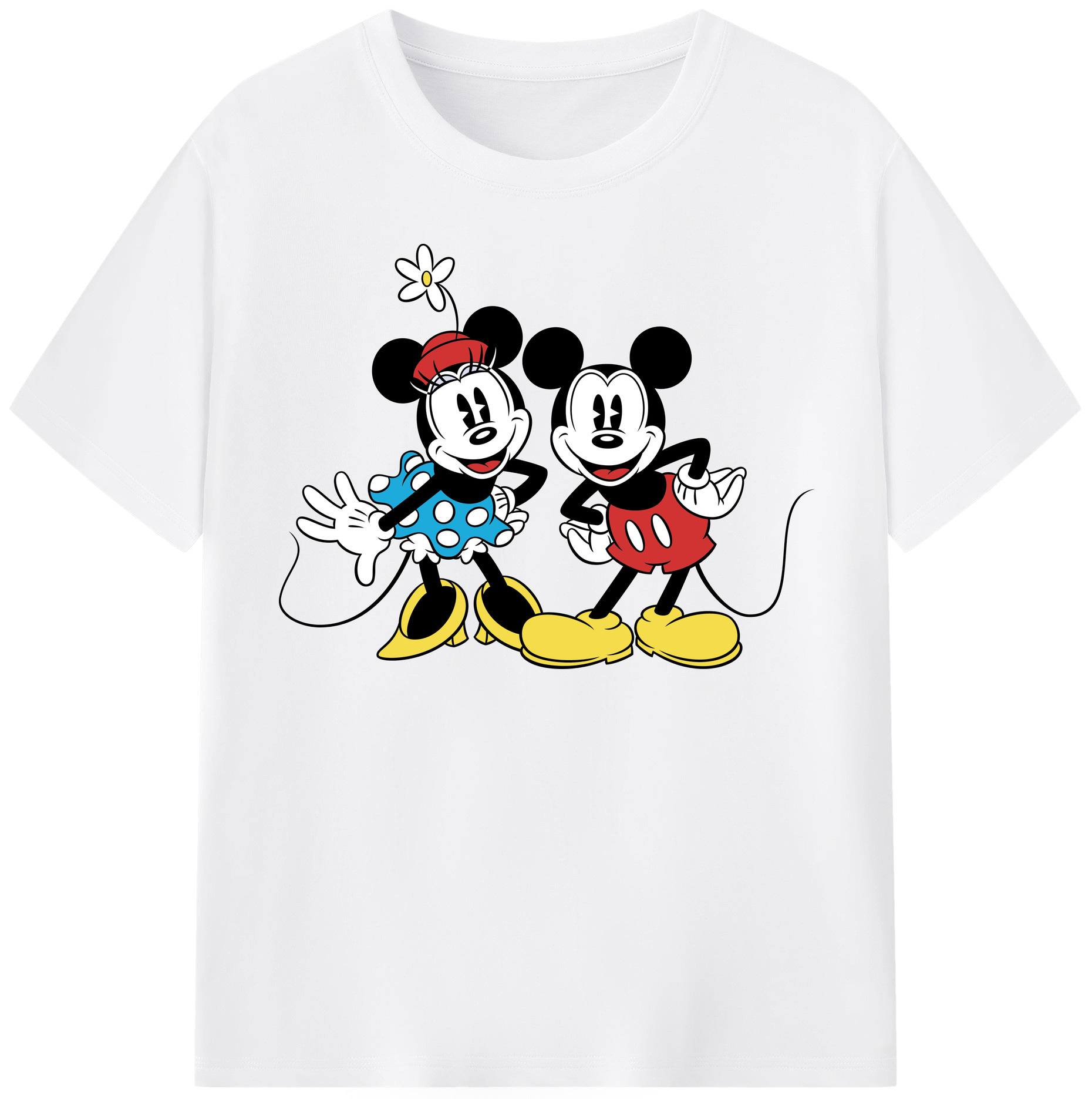 （画像用） ミッキーマウス Mickey Mouse 綿100％半袖Tシャツ（フロントプリント）