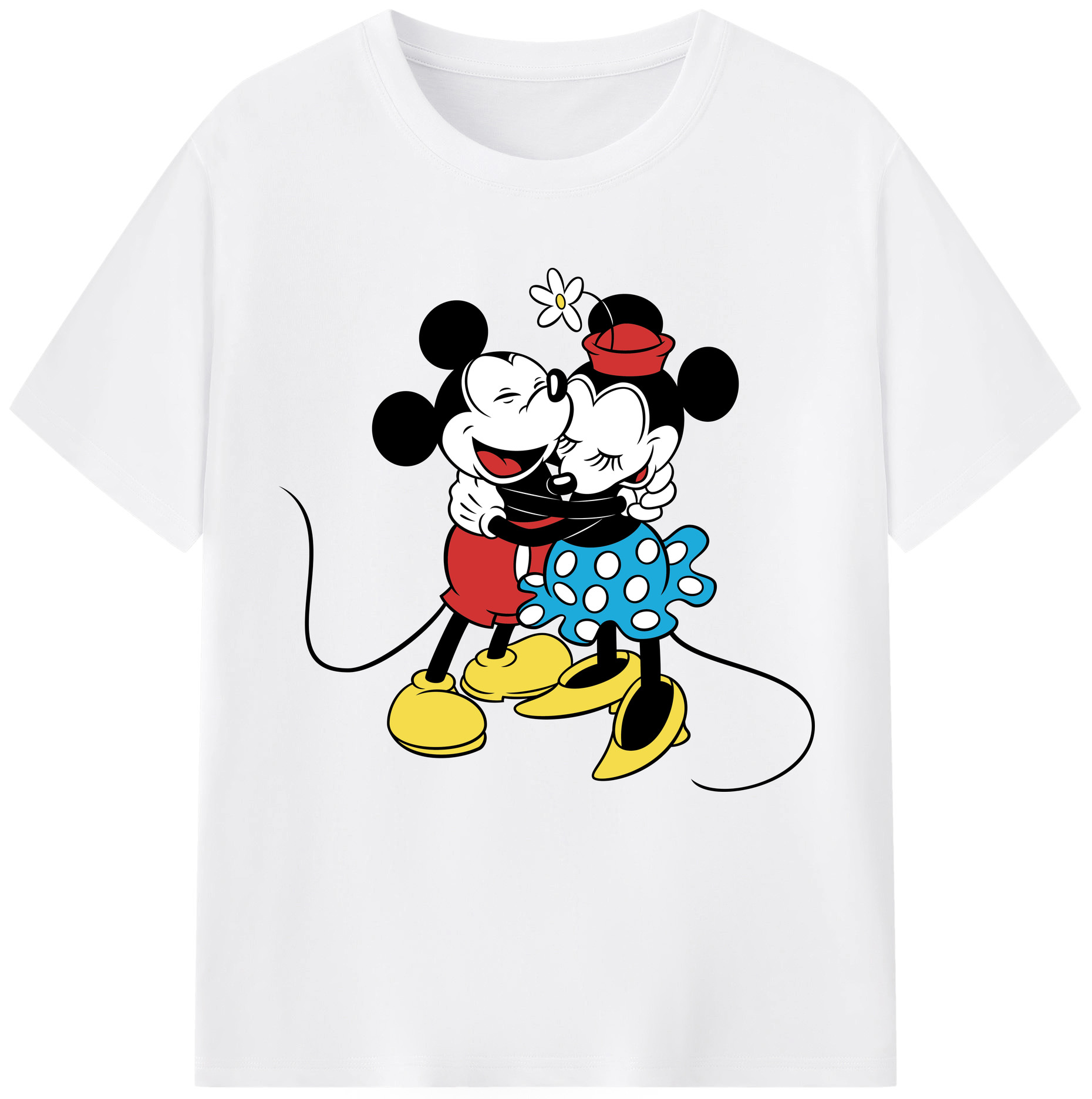 （画像用） ミッキーマウス Mickey Mouse 綿100％半袖Tシャツ（フロントプリント）
