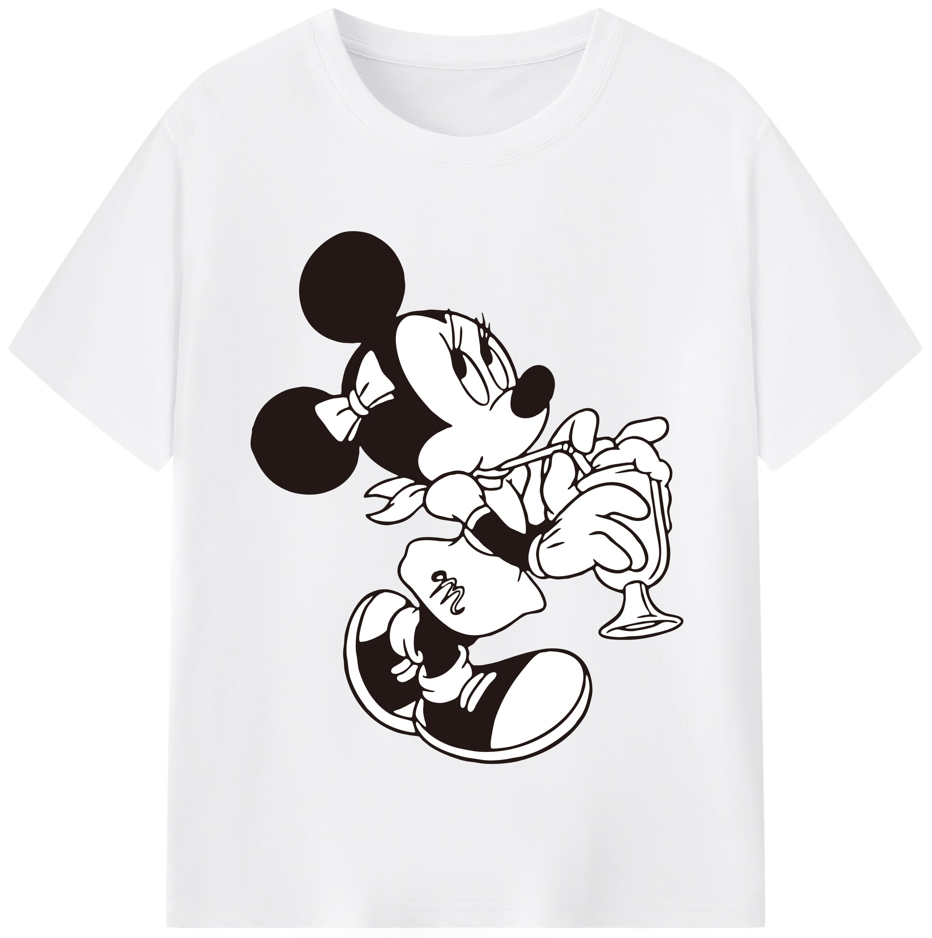 （画像用） ミッキーマウス Mickey Mouse 綿100％半袖Tシャツ（フロントプリント）
