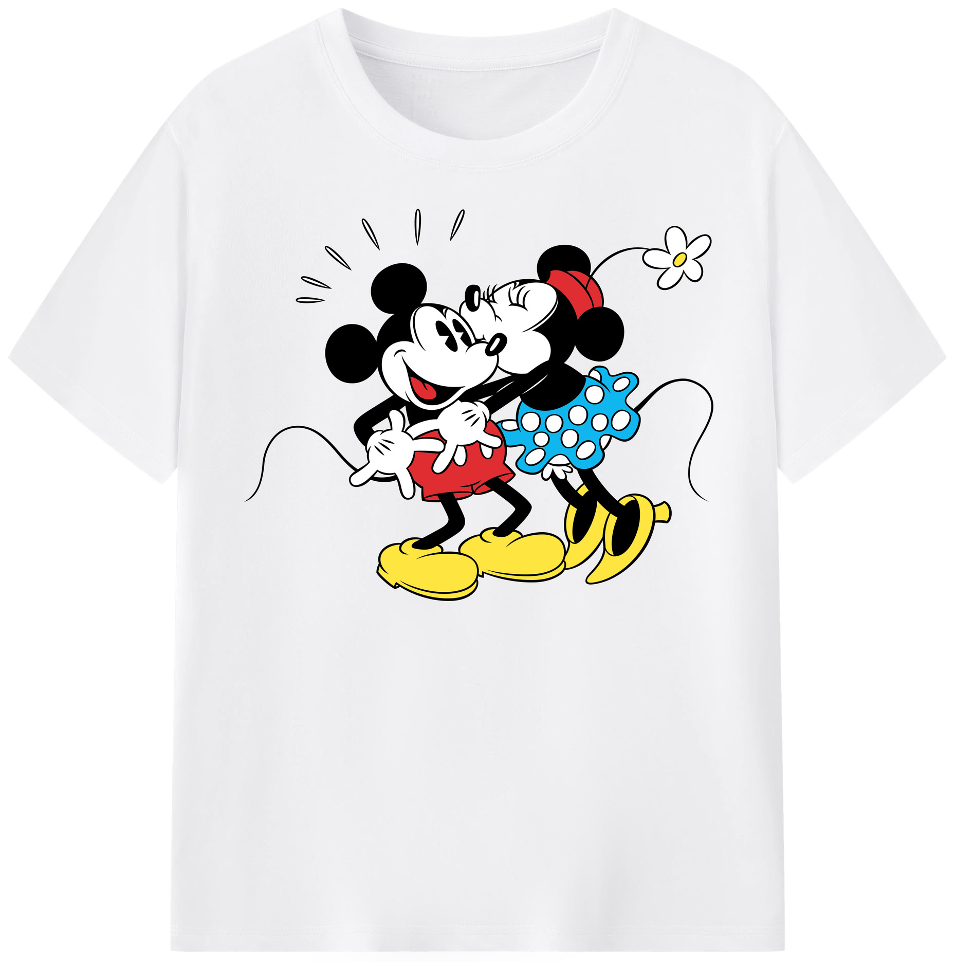 （画像用） ミッキーマウス Mickey Mouse 綿100％半袖Tシャツ（フロントプリント）