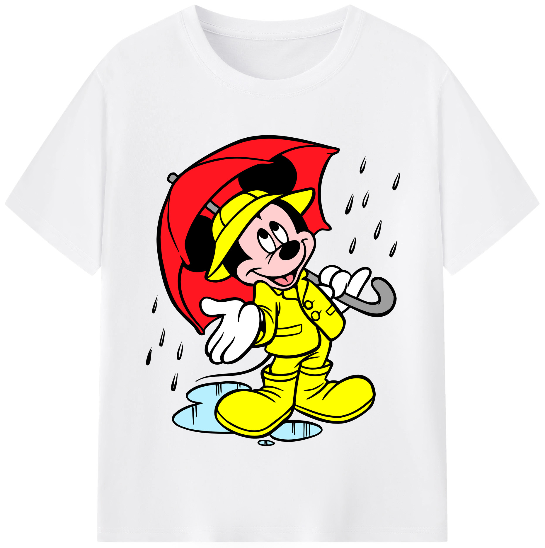 （画像用） ミッキーマウス Mickey Mouse 綿100％半袖Tシャツ（フロントプリント）