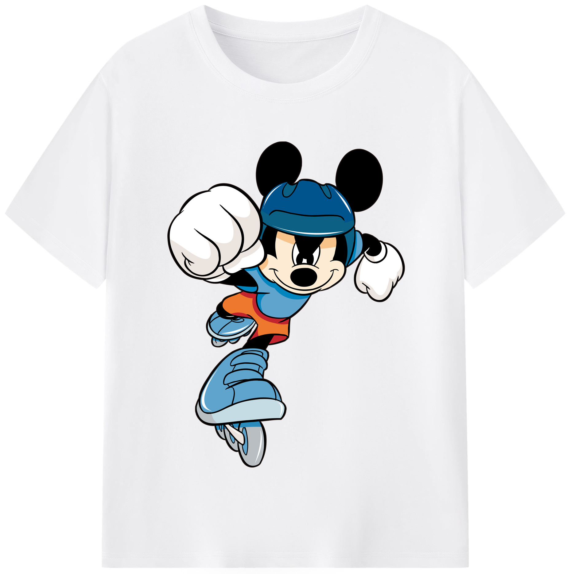 （画像用） ミッキーマウス Mickey Mouse 綿100％半袖Tシャツ（フロントプリント）