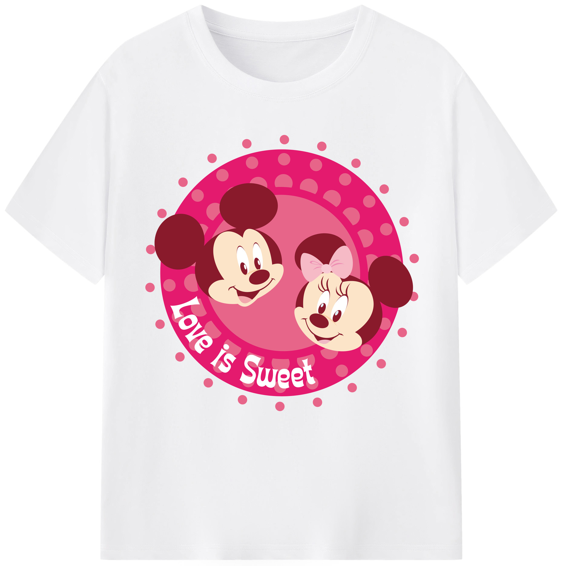 （画像用） ミッキーマウス Mickey Mouse 綿100％半袖Tシャツ（フロントプリント）