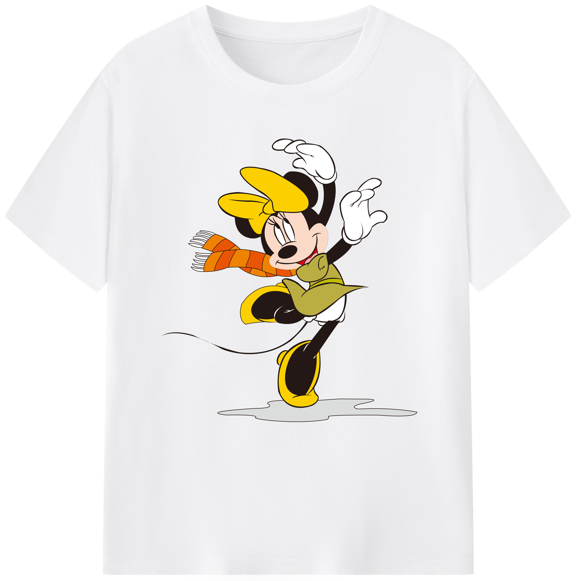 （画像用） ミッキーマウス Mickey Mouse 綿100％半袖Tシャツ（フロントプリント）