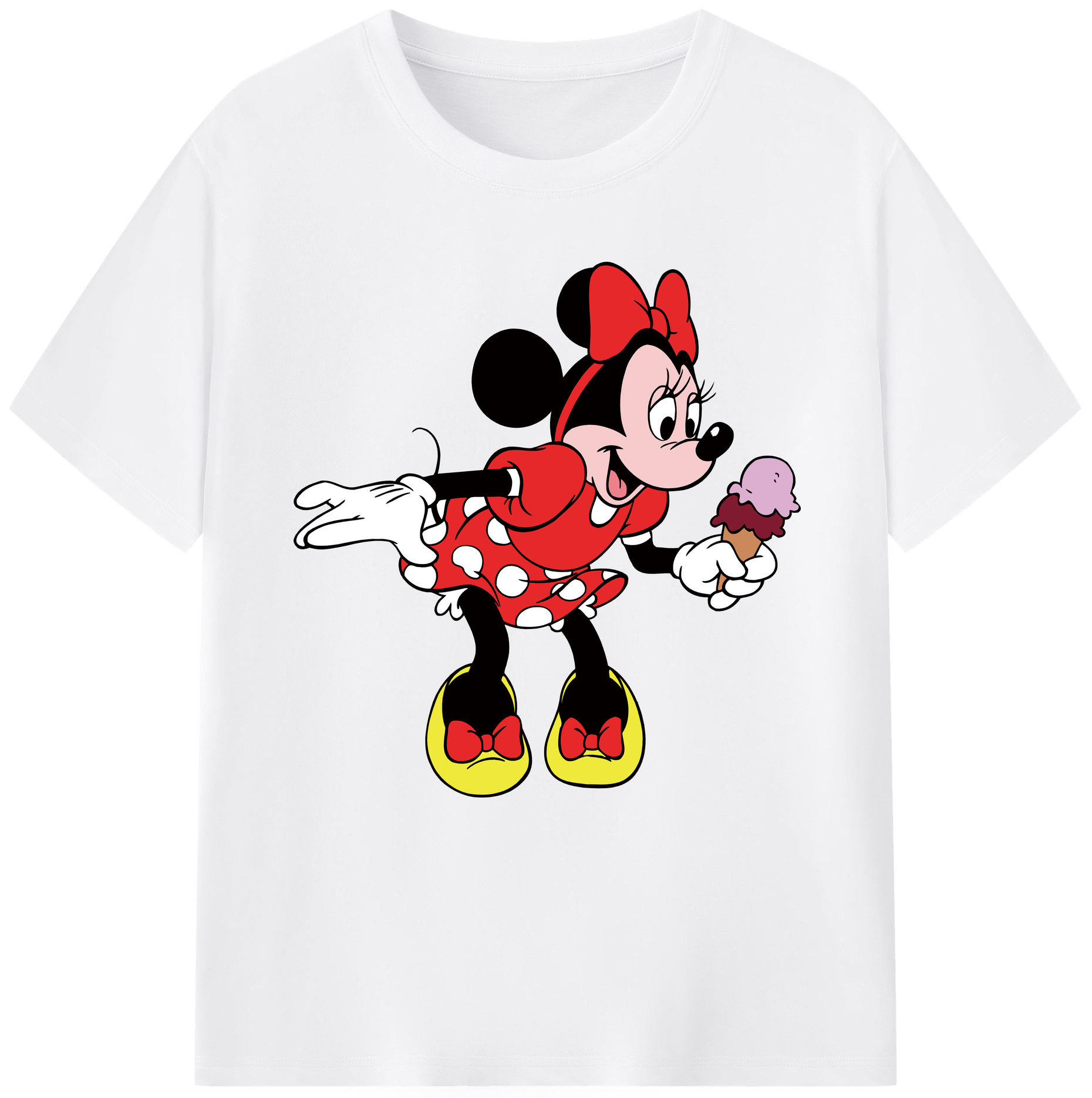 （画像用） ミッキーマウス Mickey Mouse 綿100％半袖Tシャツ（フロントプリント）