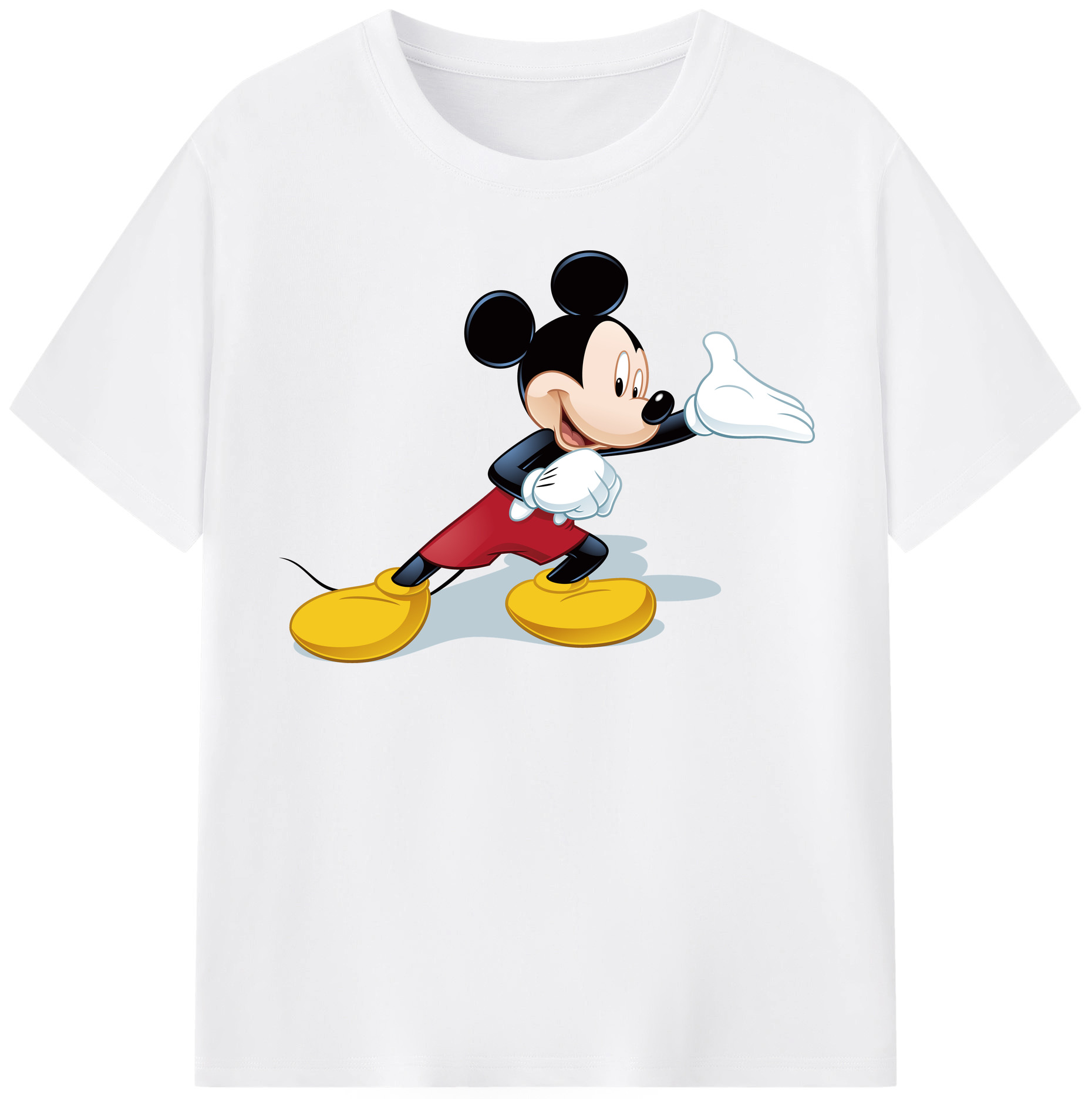 （画像用） ミッキーマウス Mickey Mouse 綿100％半袖Tシャツ（フロントプリント）