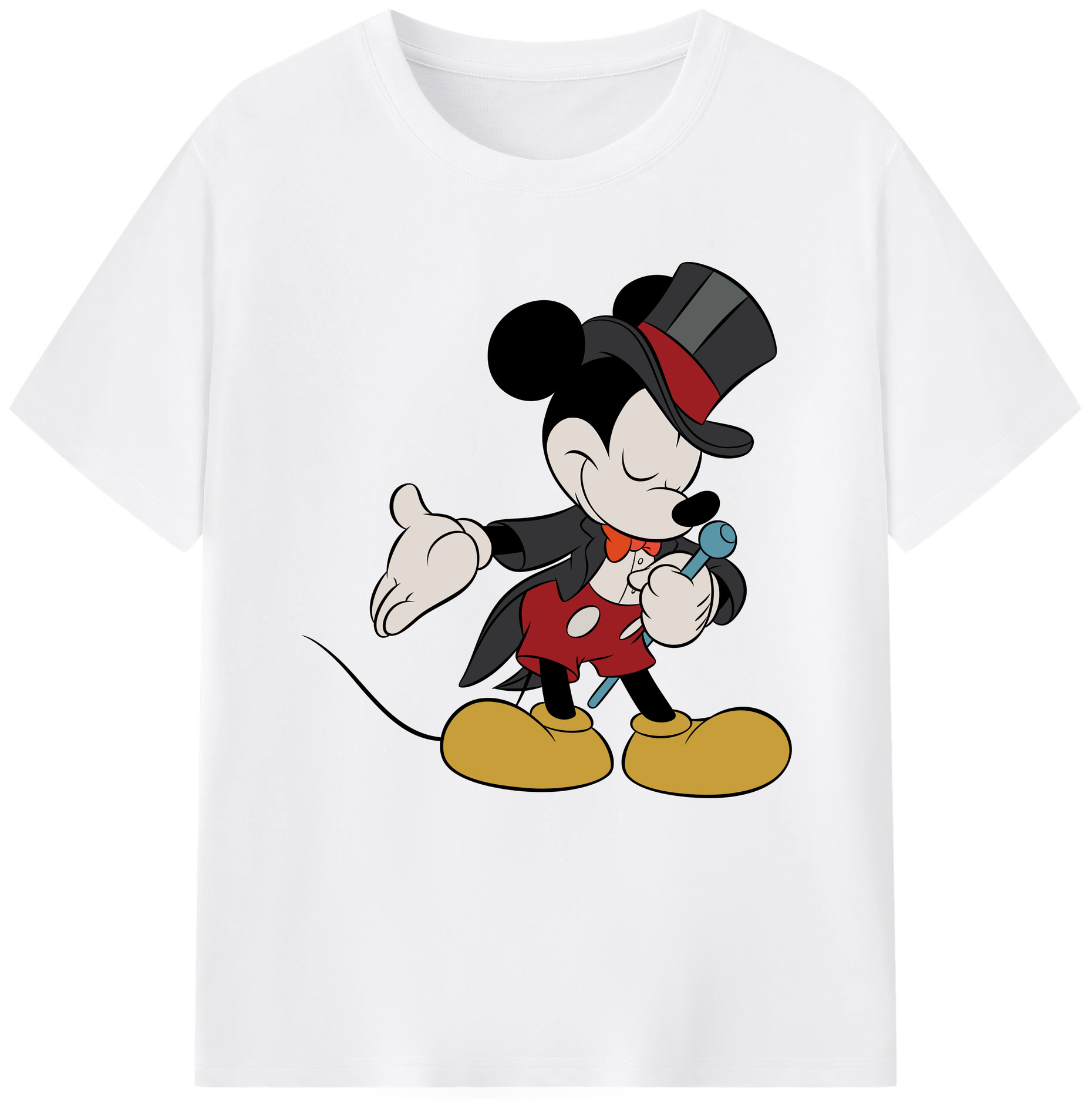 （画像用） ミッキーマウス Mickey Mouse 綿100％半袖Tシャツ（フロントプリント）