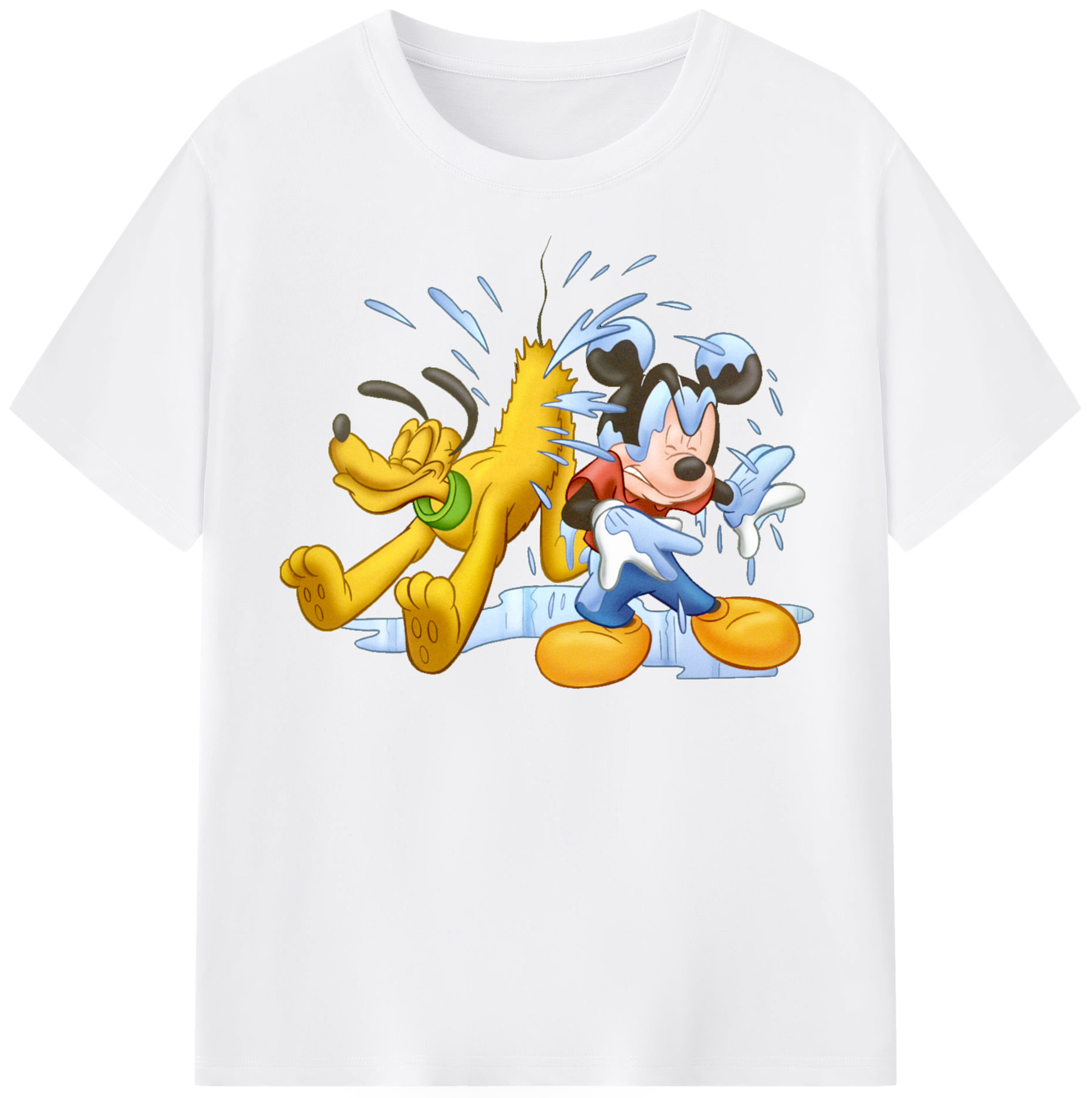 （画像用） ミッキーマウス Mickey Mouse 綿100％半袖Tシャツ（フロントプリント）