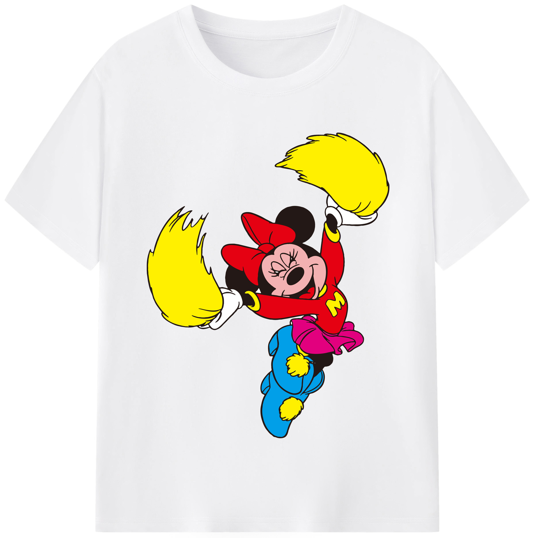 （画像用） ミッキーマウス Mickey Mouse 綿100％半袖Tシャツ（フロントプリント）