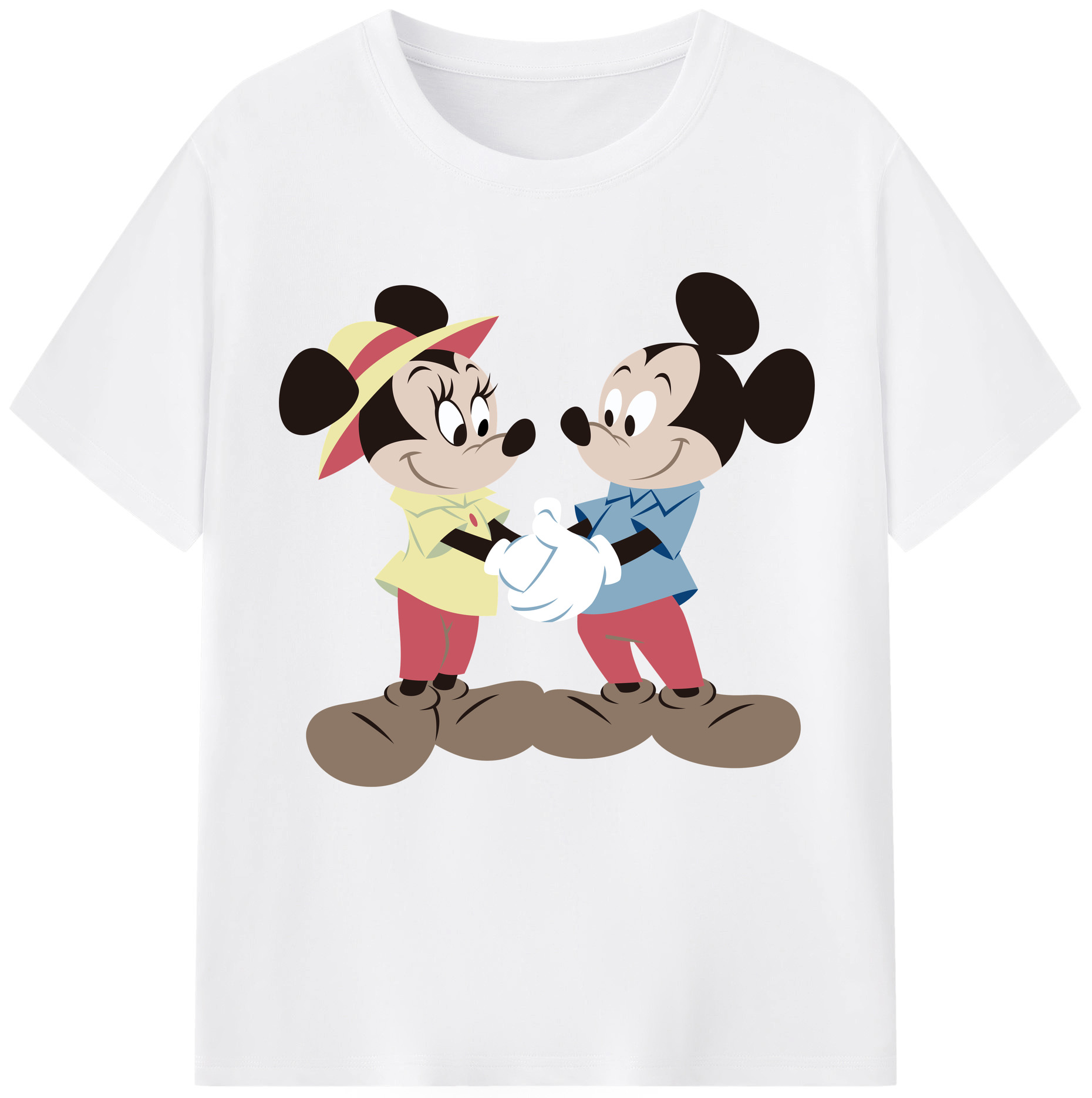（画像用） ミッキーマウス Mickey Mouse 綿100％半袖Tシャツ（フロントプリント）