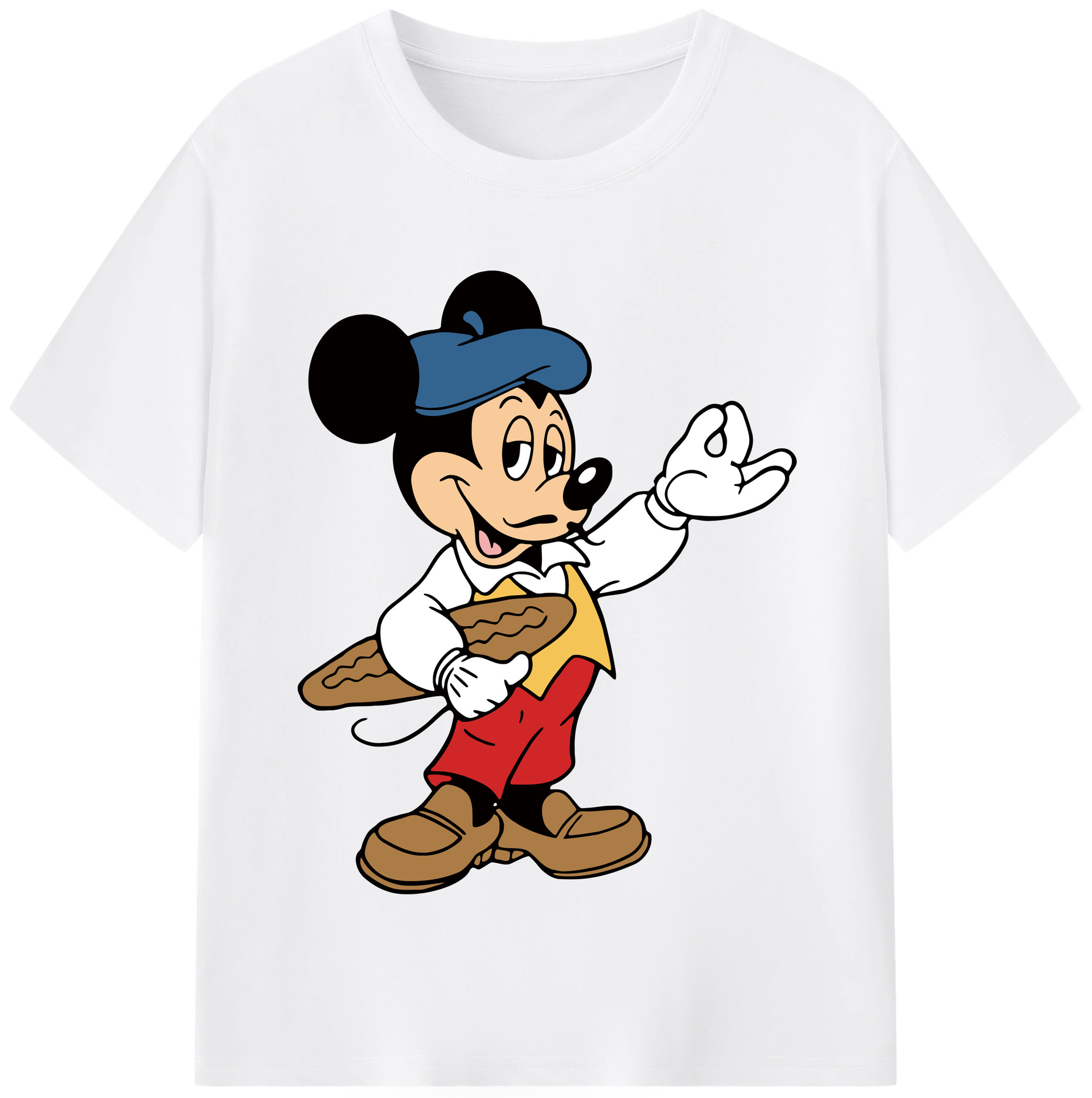 （画像用） ミッキーマウス Mickey Mouse 綿100％半袖Tシャツ（フロントプリント）