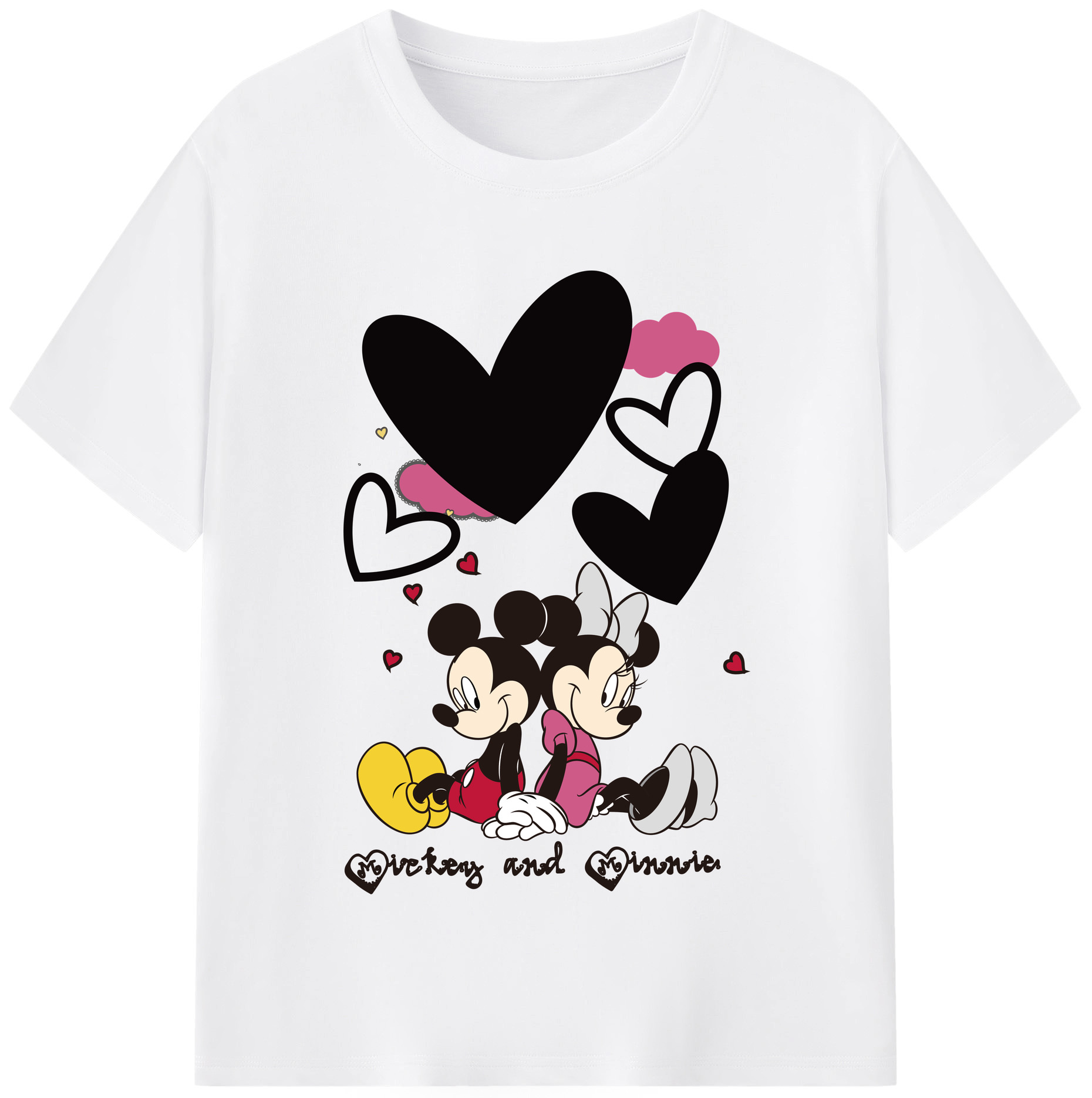 （画像用） ミッキーマウス Mickey Mouse 綿100％半袖Tシャツ（フロントプリント）
