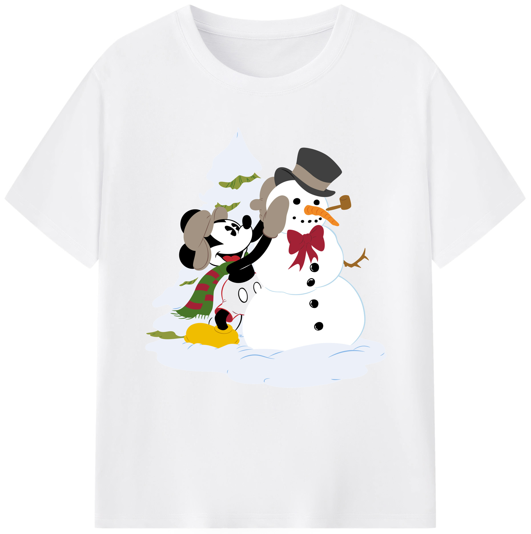 （画像用） ミッキーマウス Mickey Mouse 綿100％半袖Tシャツ（フロントプリント）