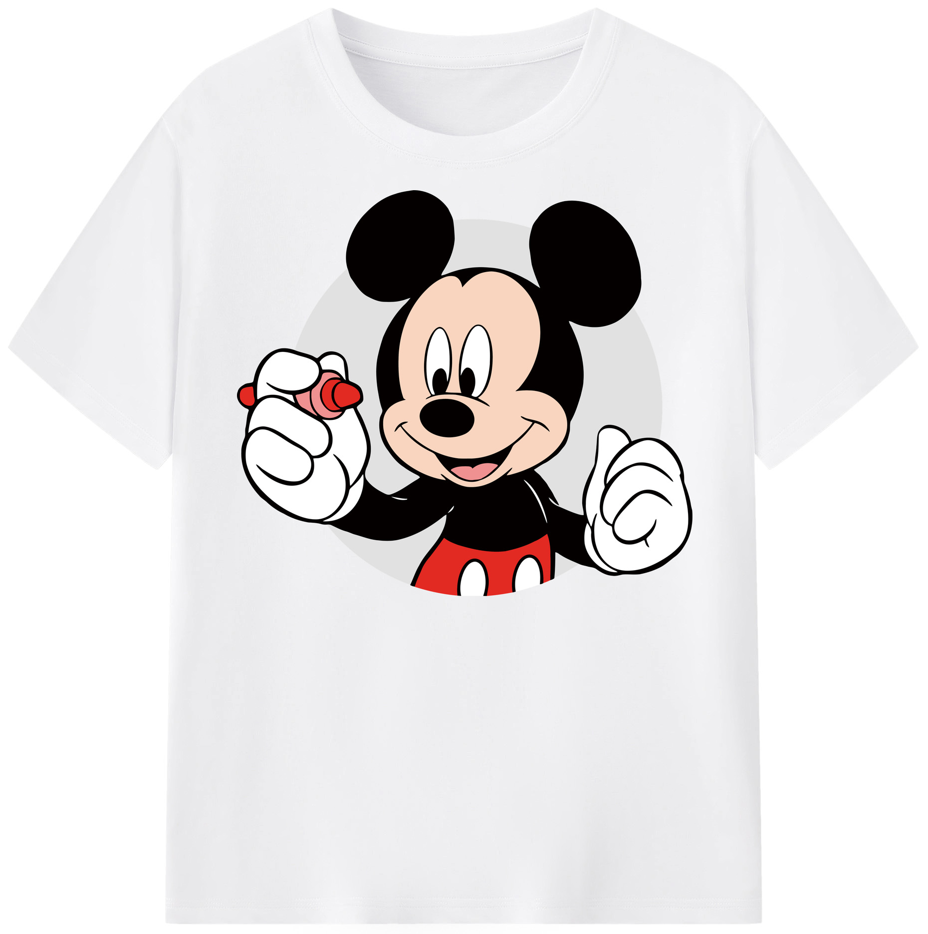 （画像用） ミッキーマウス Mickey Mouse 綿100％半袖Tシャツ（フロントプリント）