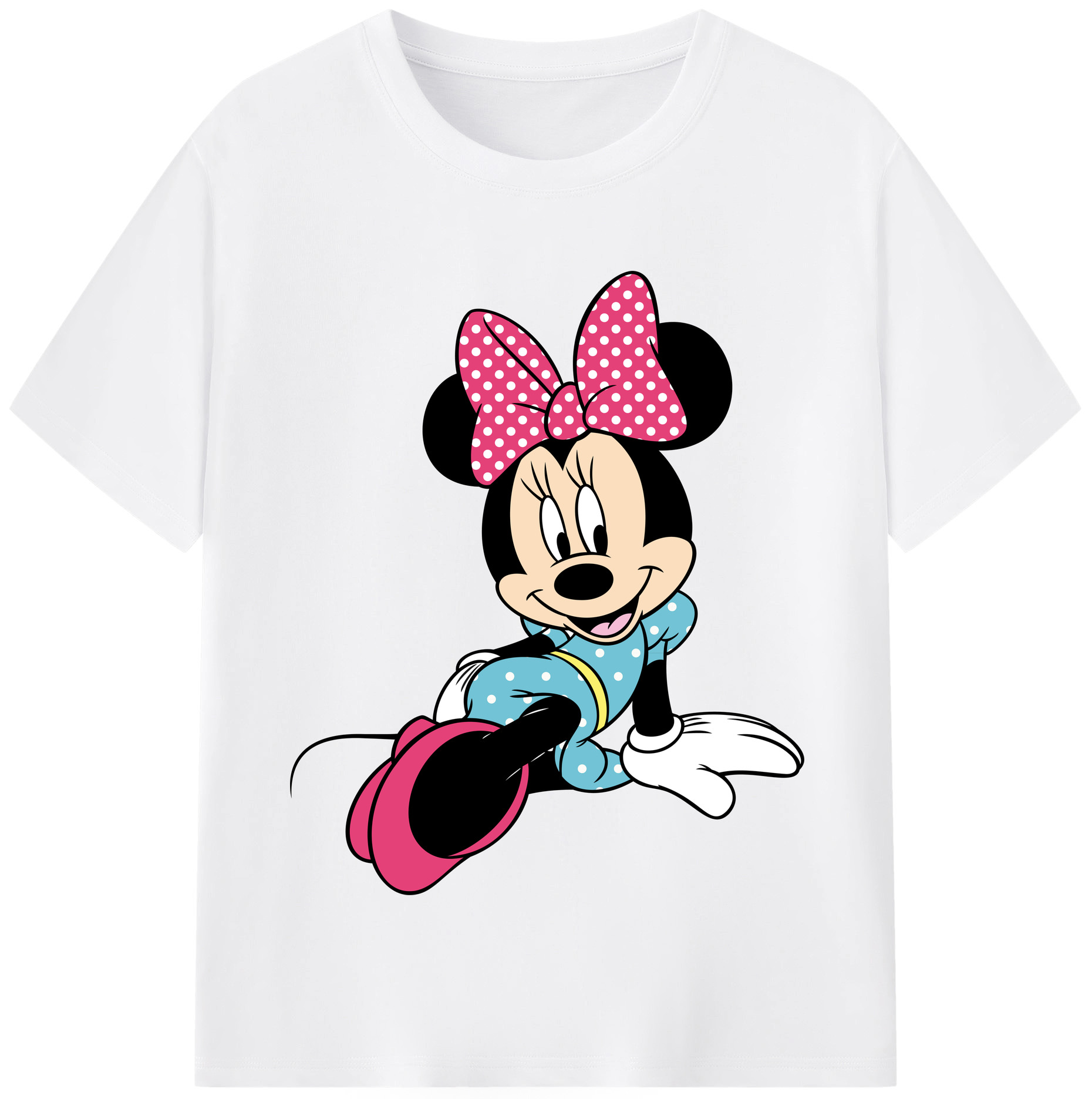 （画像用） ミッキーマウス Mickey Mouse 綿100％半袖Tシャツ（フロントプリント）