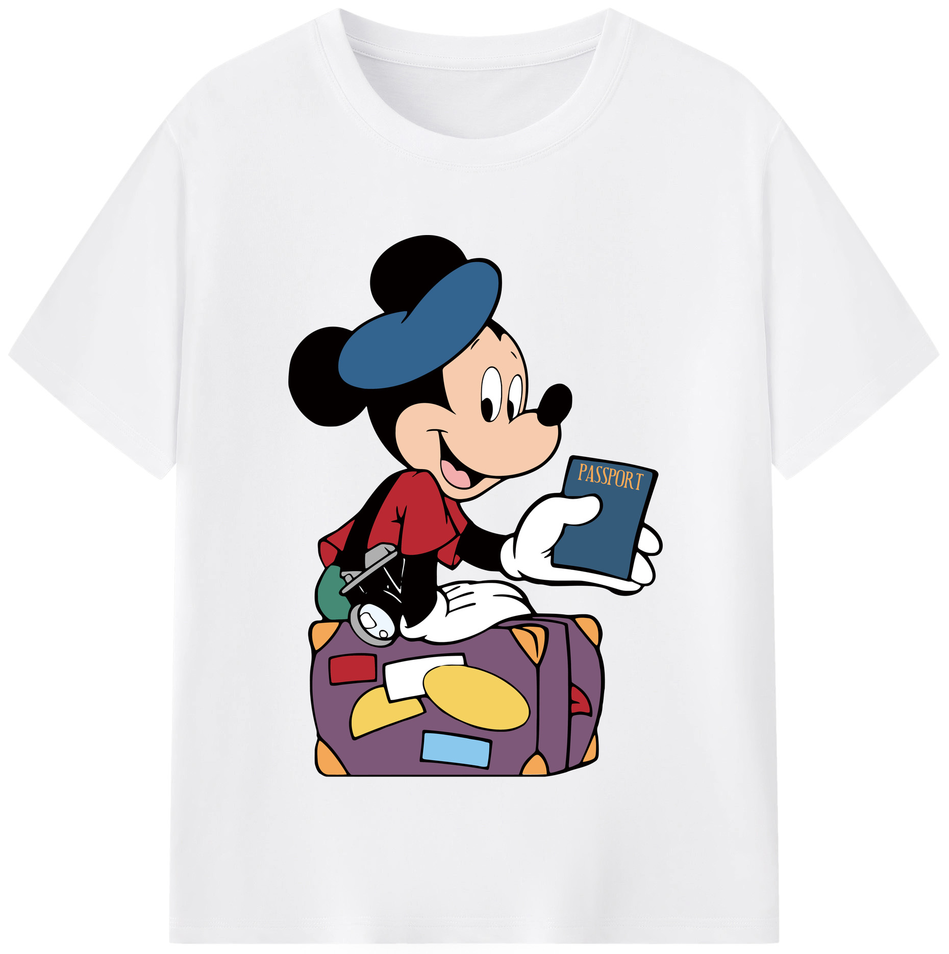 （画像用） ミッキーマウス Mickey Mouse 綿100％半袖Tシャツ（フロントプリント）