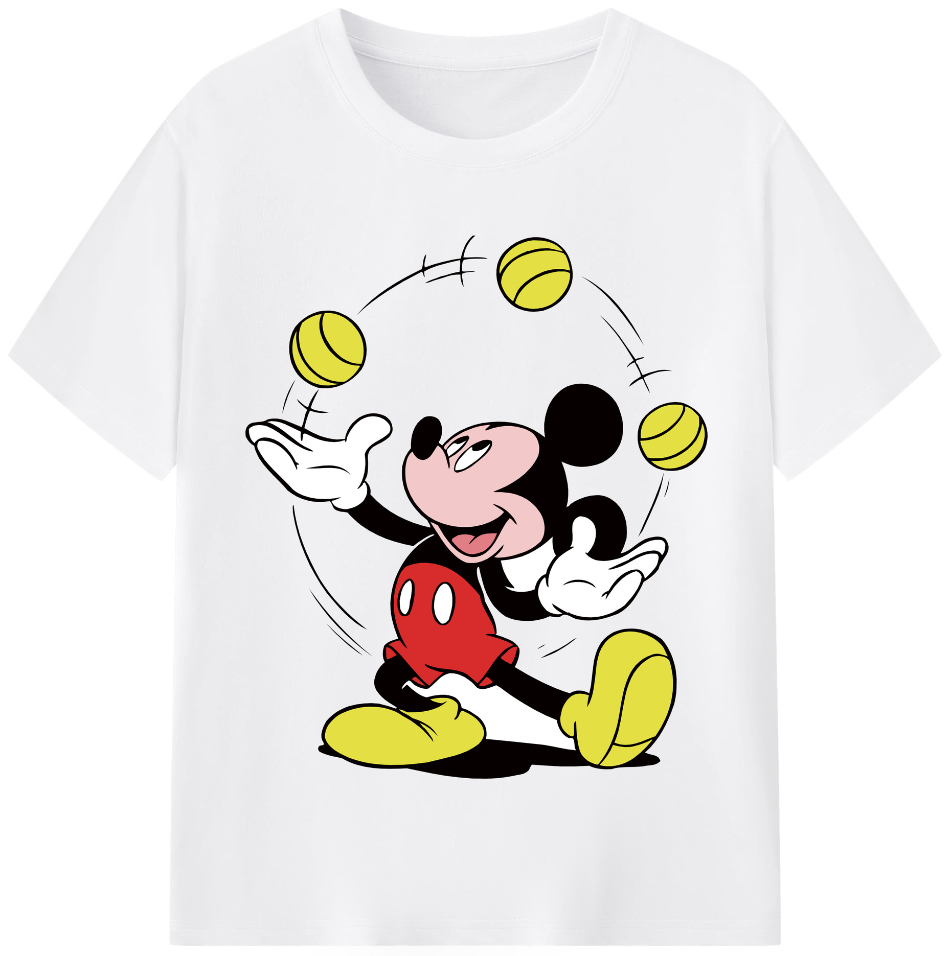 （画像用） ミッキーマウス Mickey Mouse 綿100％半袖Tシャツ（フロントプリント）