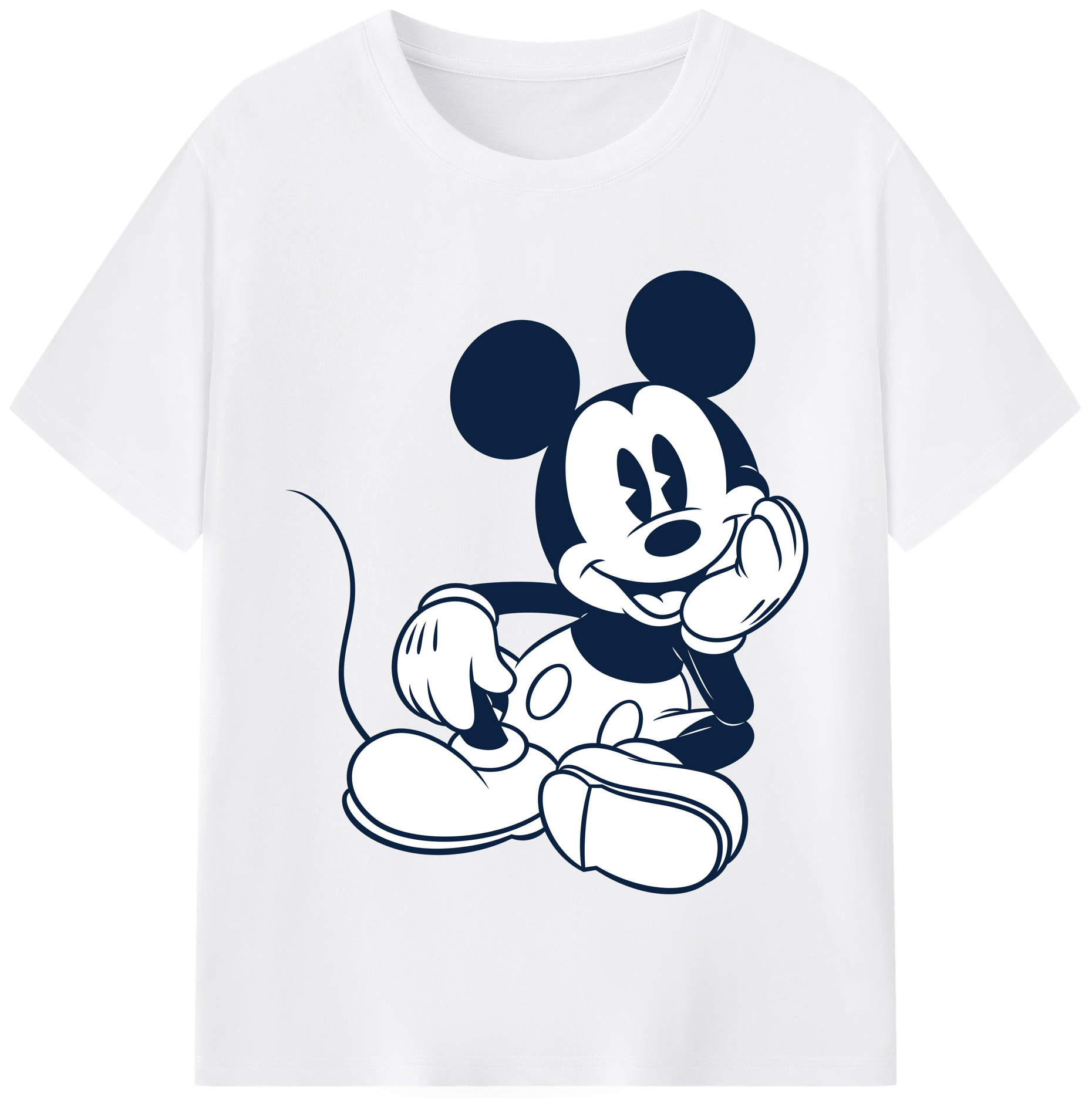 （画像用） ミッキーマウス Mickey Mouse 綿100％半袖Tシャツ（フロントプリント）