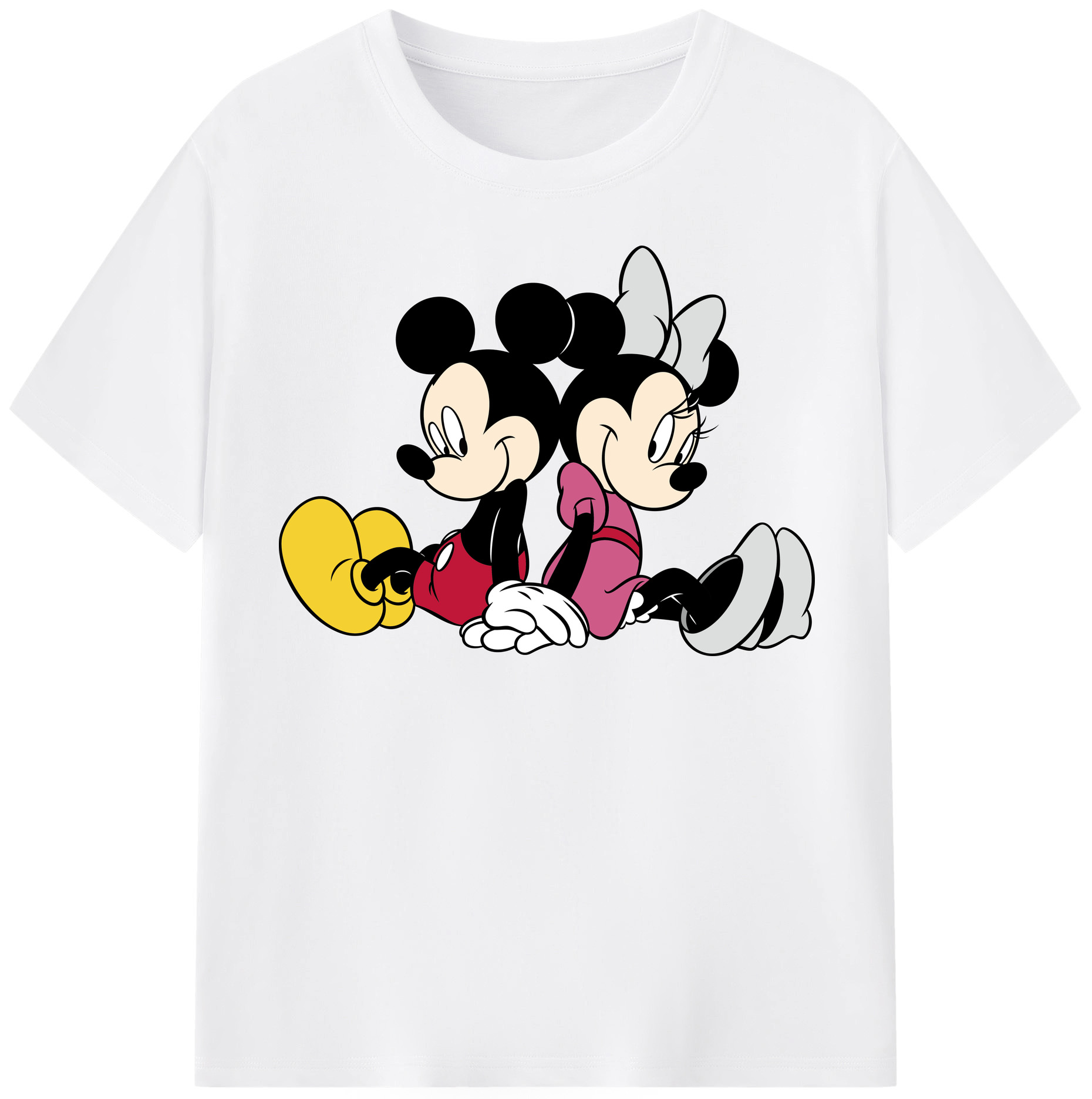 （画像用） ミッキーマウス Mickey Mouse 綿100％半袖Tシャツ（フロントプリント）