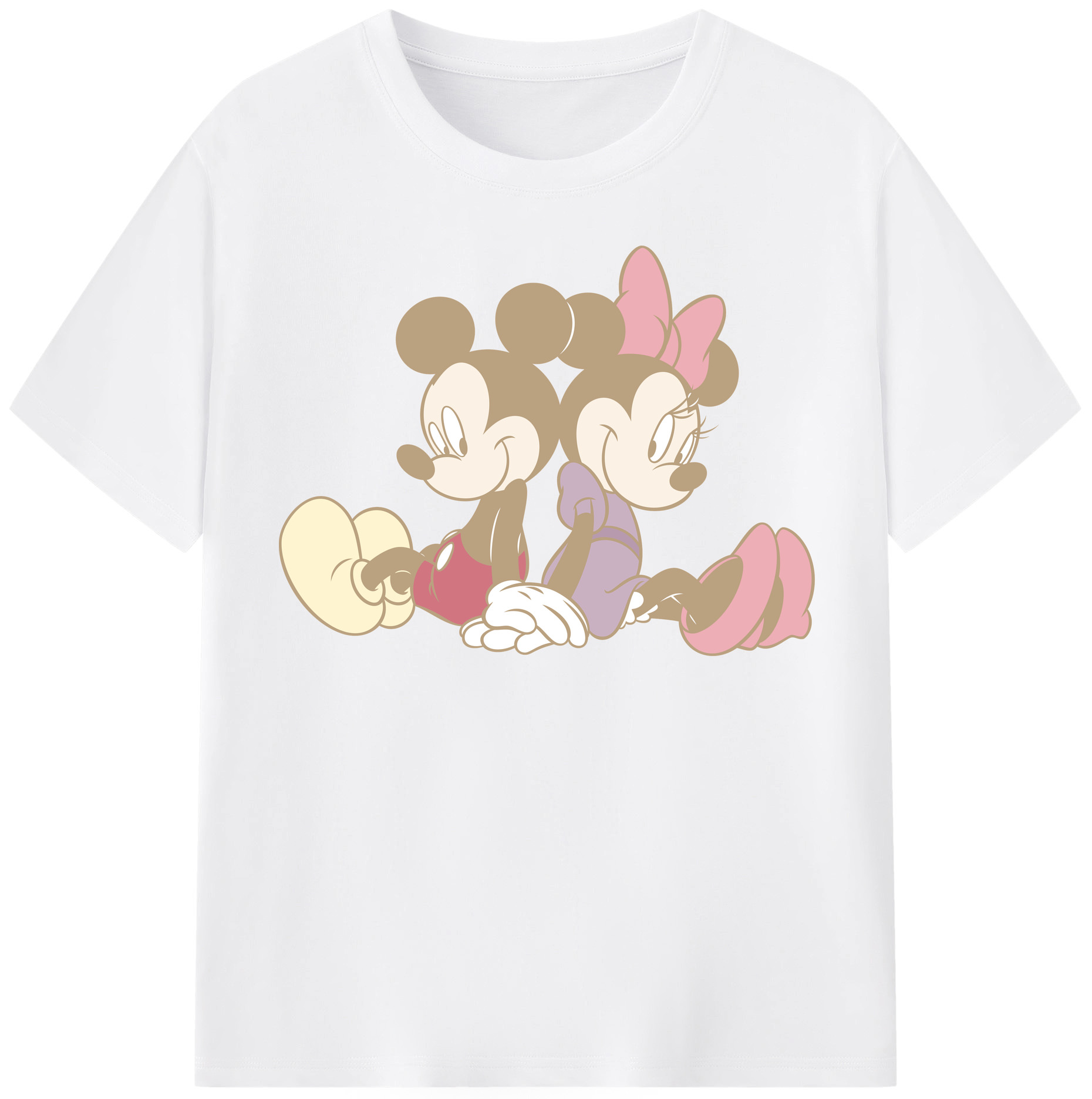 （画像用） ミッキーマウス Mickey Mouse 綿100％半袖Tシャツ（フロントプリント）