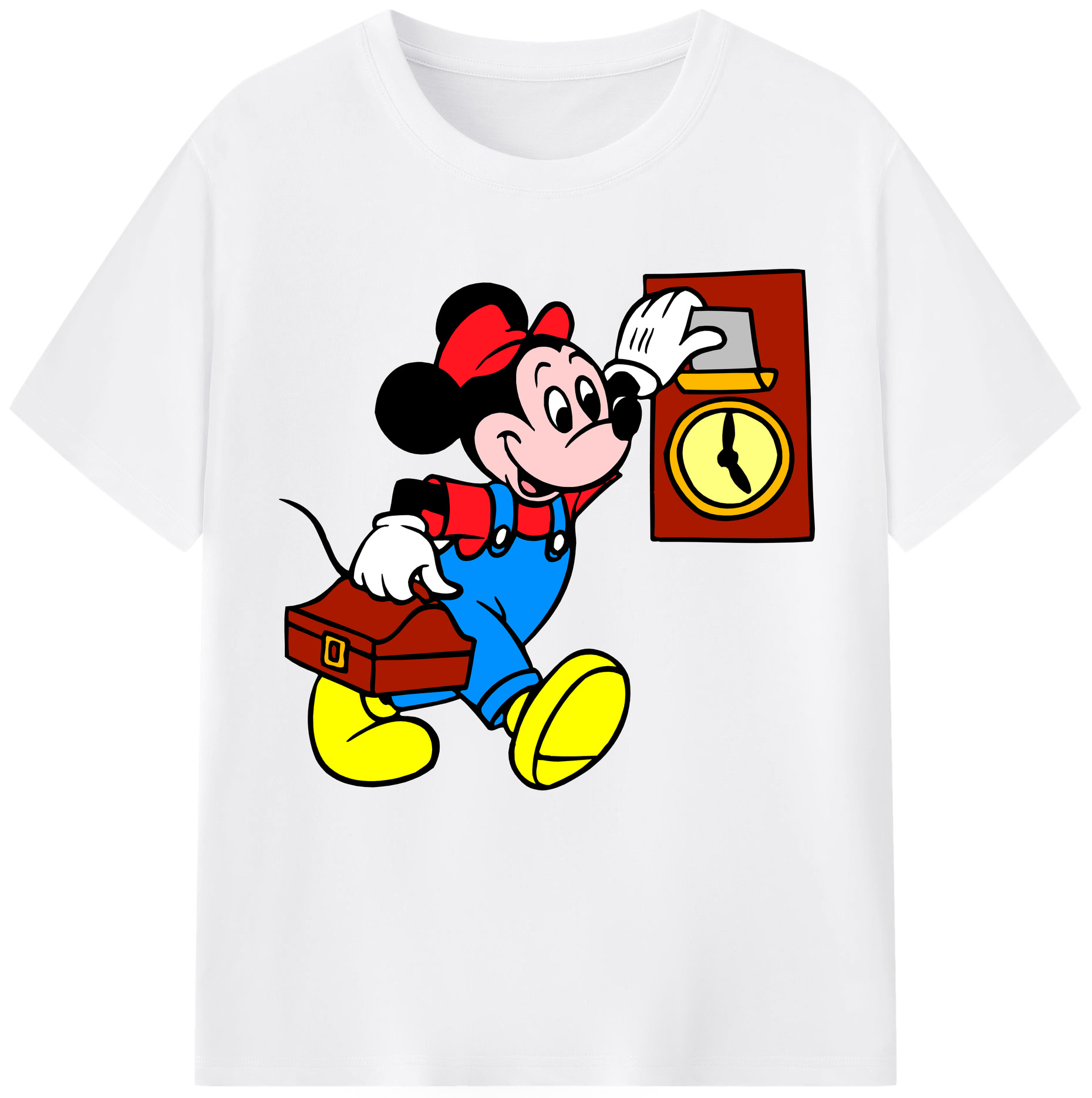 （画像用） ミッキーマウス Mickey Mouse 綿100％半袖Tシャツ（フロントプリント）