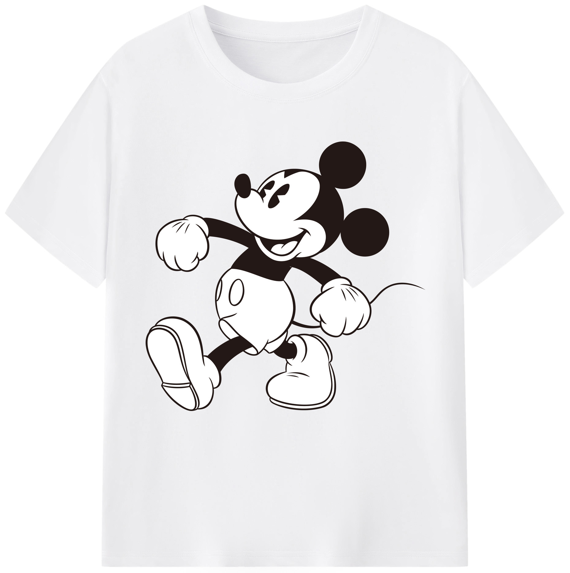 （画像用） ミッキーマウス Mickey Mouse 綿100％半袖Tシャツ（フロントプリント）