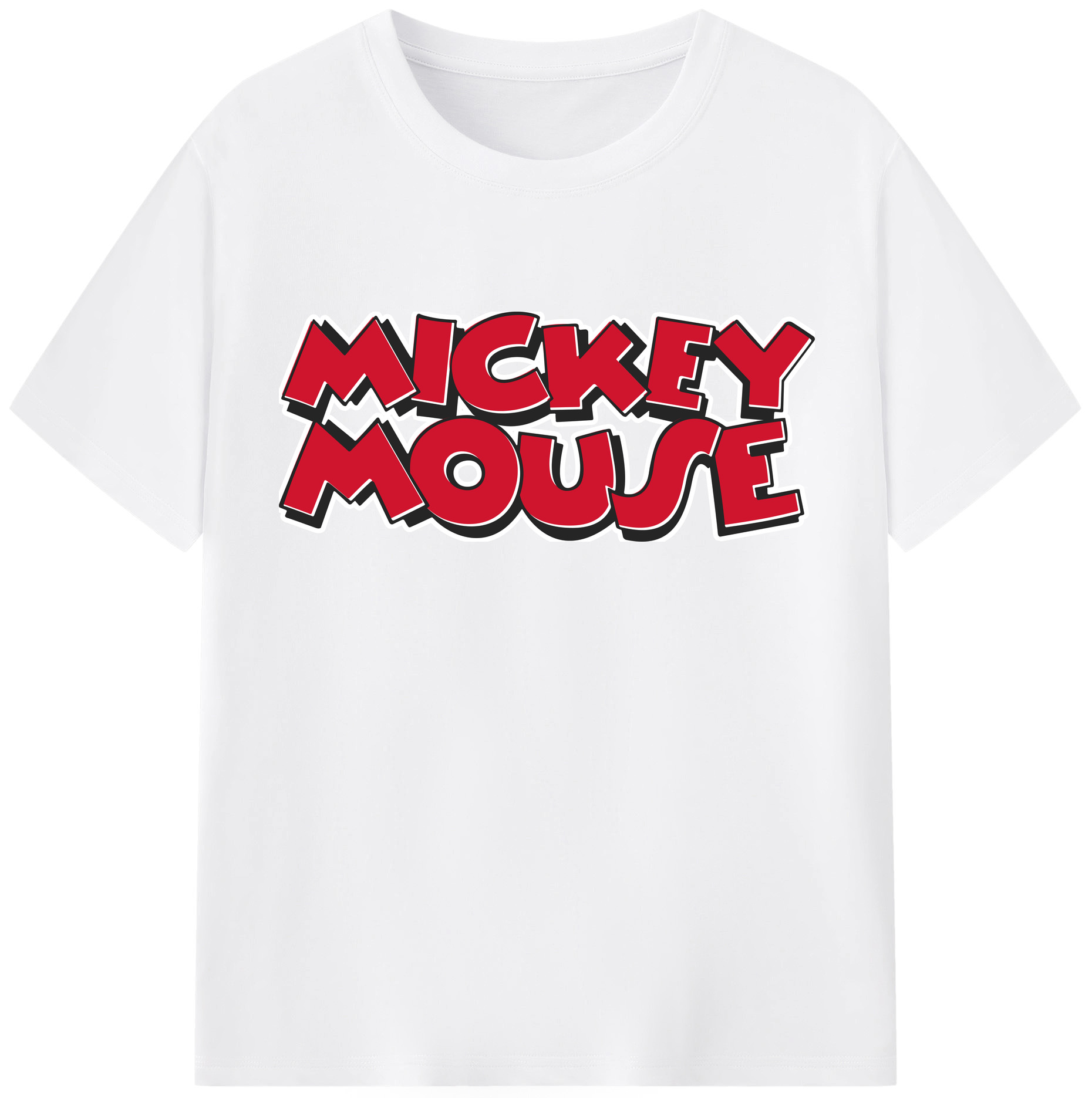 （画像用） ミッキーマウス Mickey Mouse 綿100％半袖Tシャツ（フロントプリント）